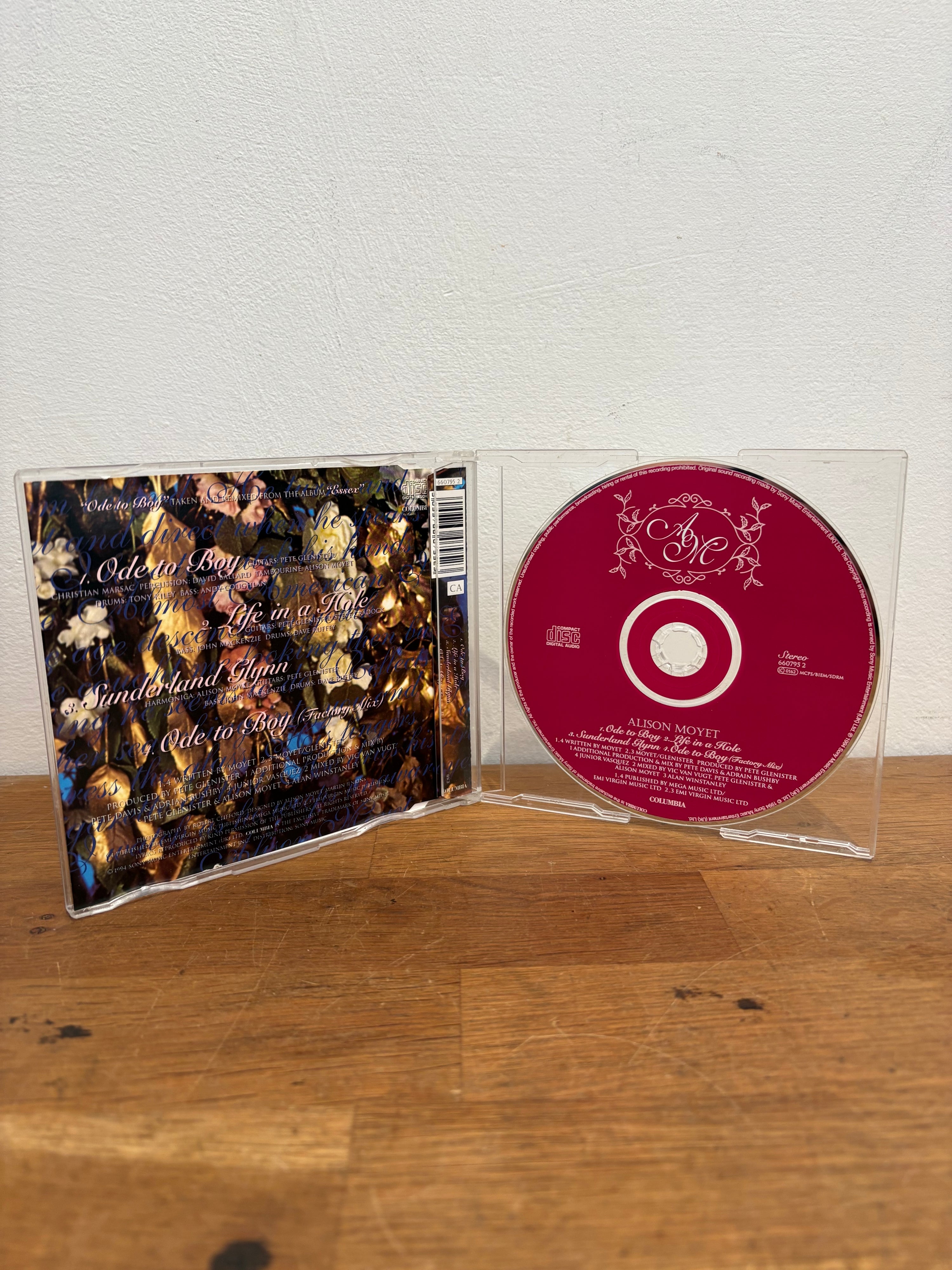 Alison Moyet - Ode to boy , cd single, 1994, 4track promo