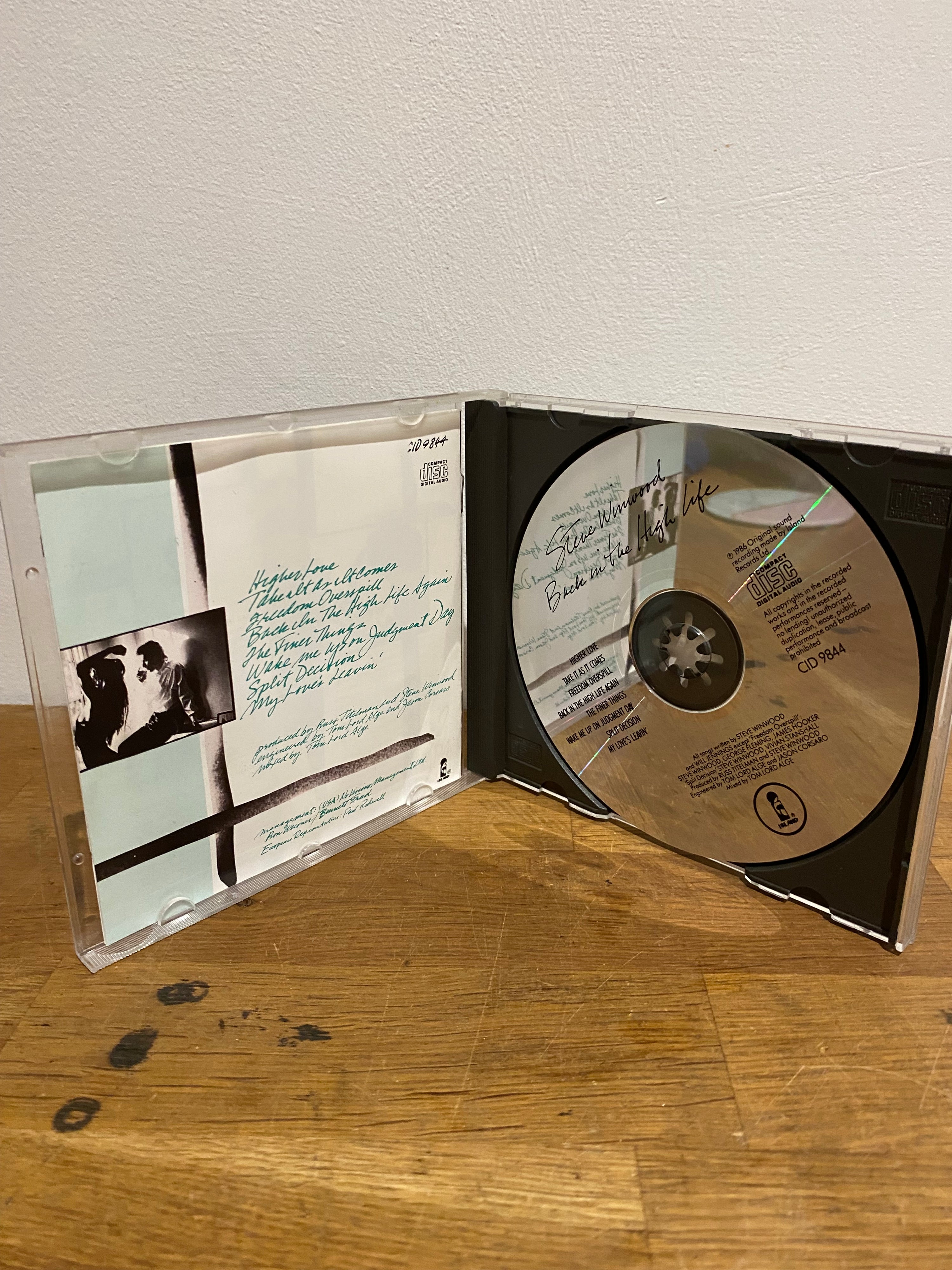 Steve Winwood - Back in the high life , cd album 1986