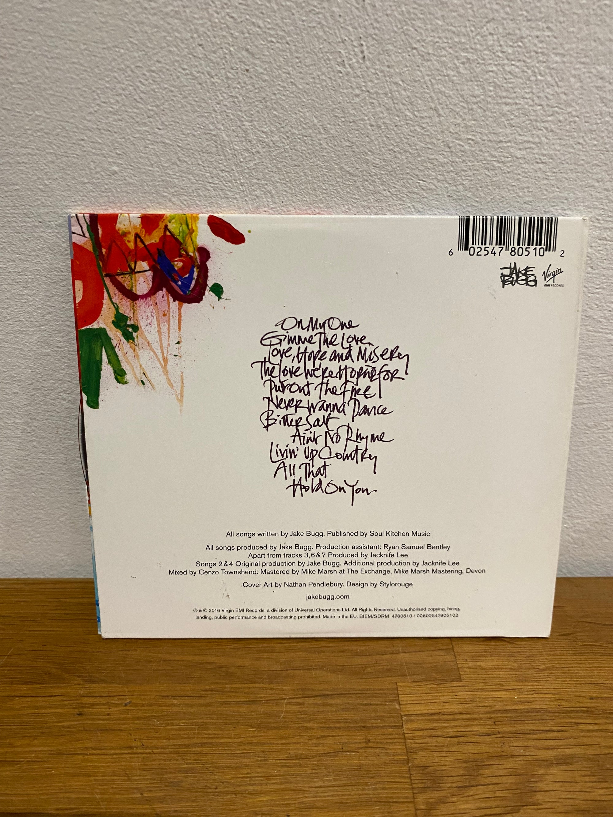 Jake Bugg - On my one.  Gatefold cardboard sleeve , 2016 cd album