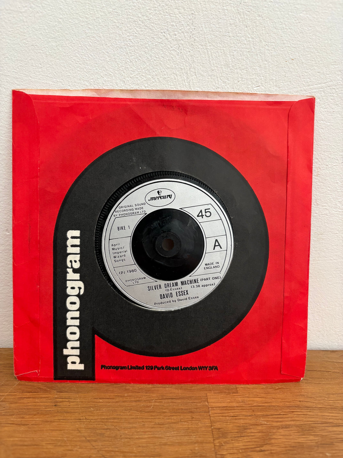 David Essex - Silver dream machine , 7 inch single, Mercury 1980.