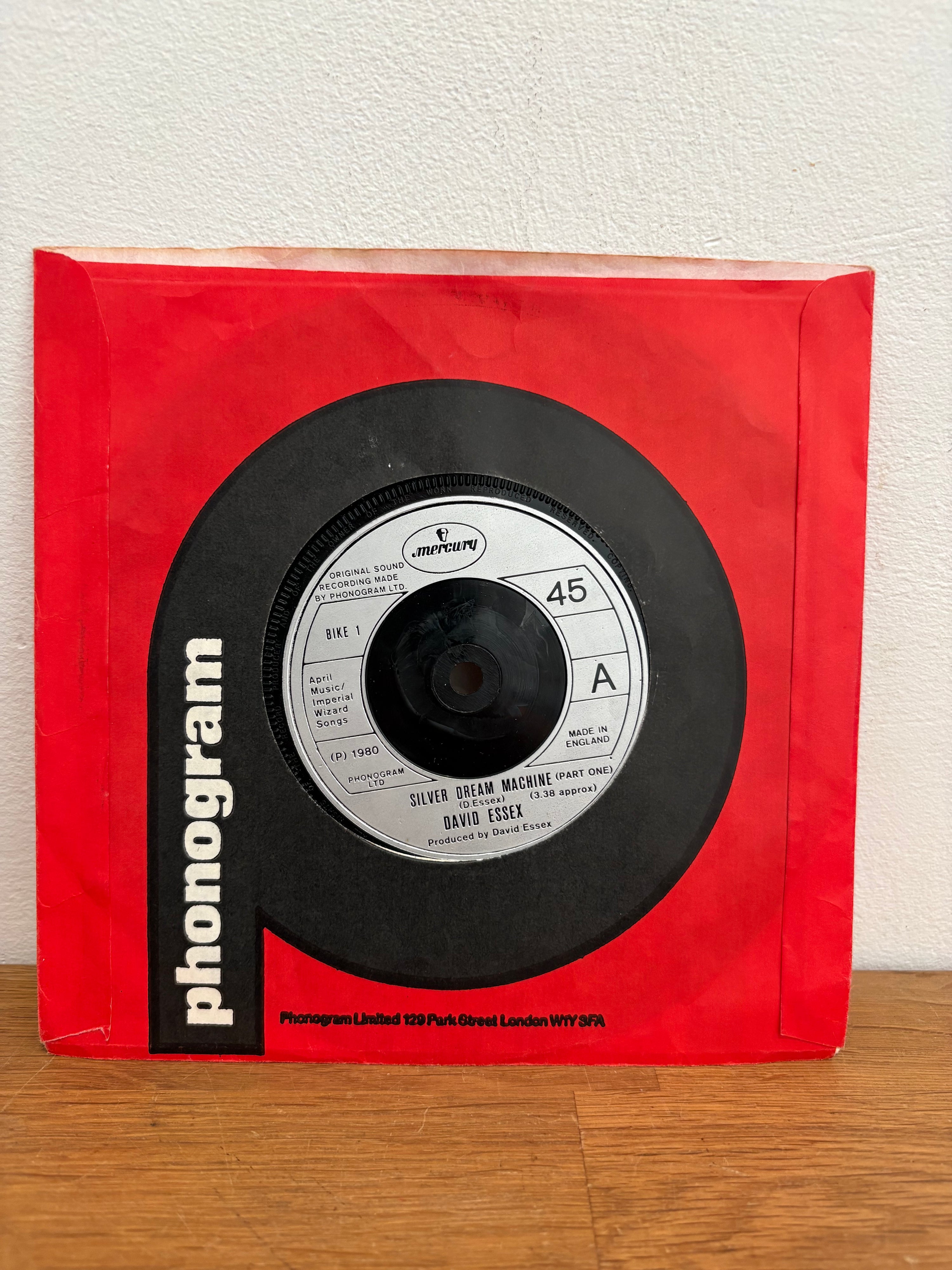 David Essex - Silver dream machine , 7 inch single, Mercury 1980.