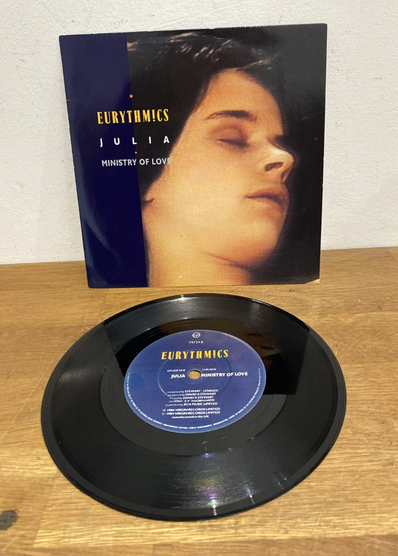1985 Eurythmics Julia / Ministry Of Love 7 inch single UK release
