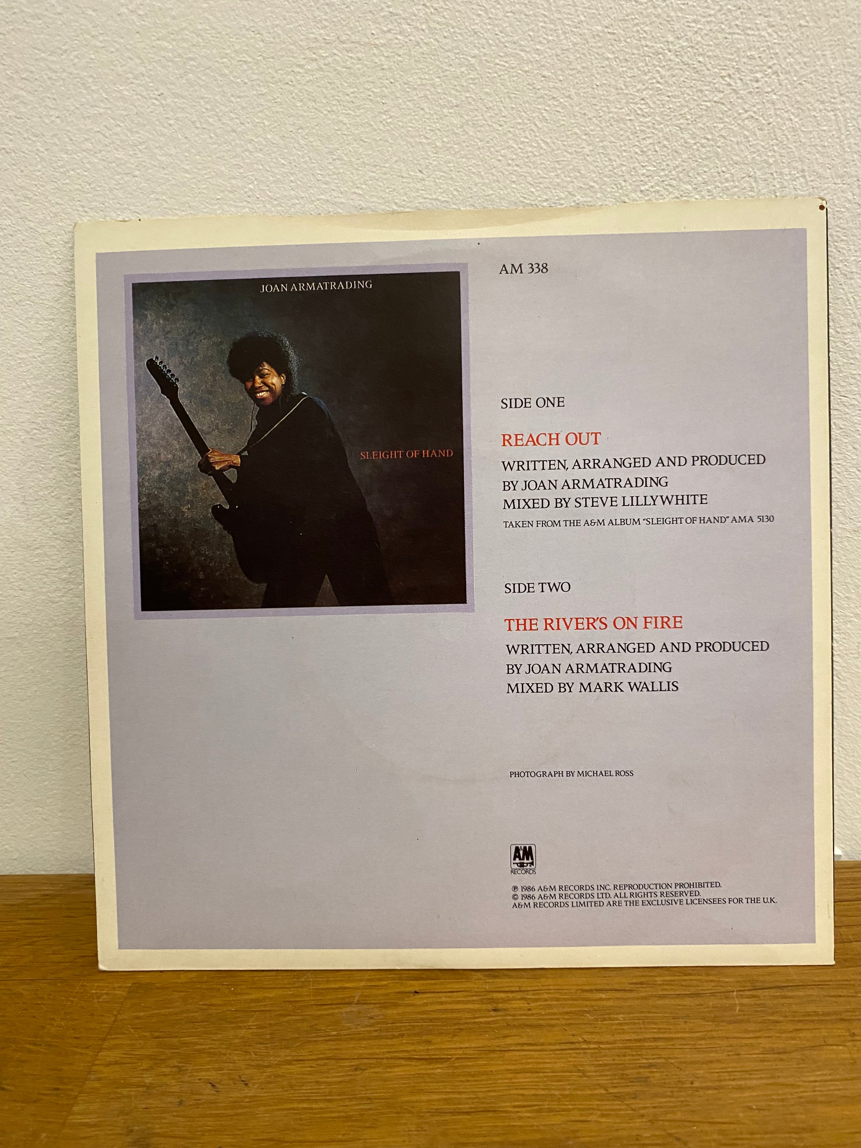 Joan Armatrading - Reach Out , 7” single , A&M , 1986