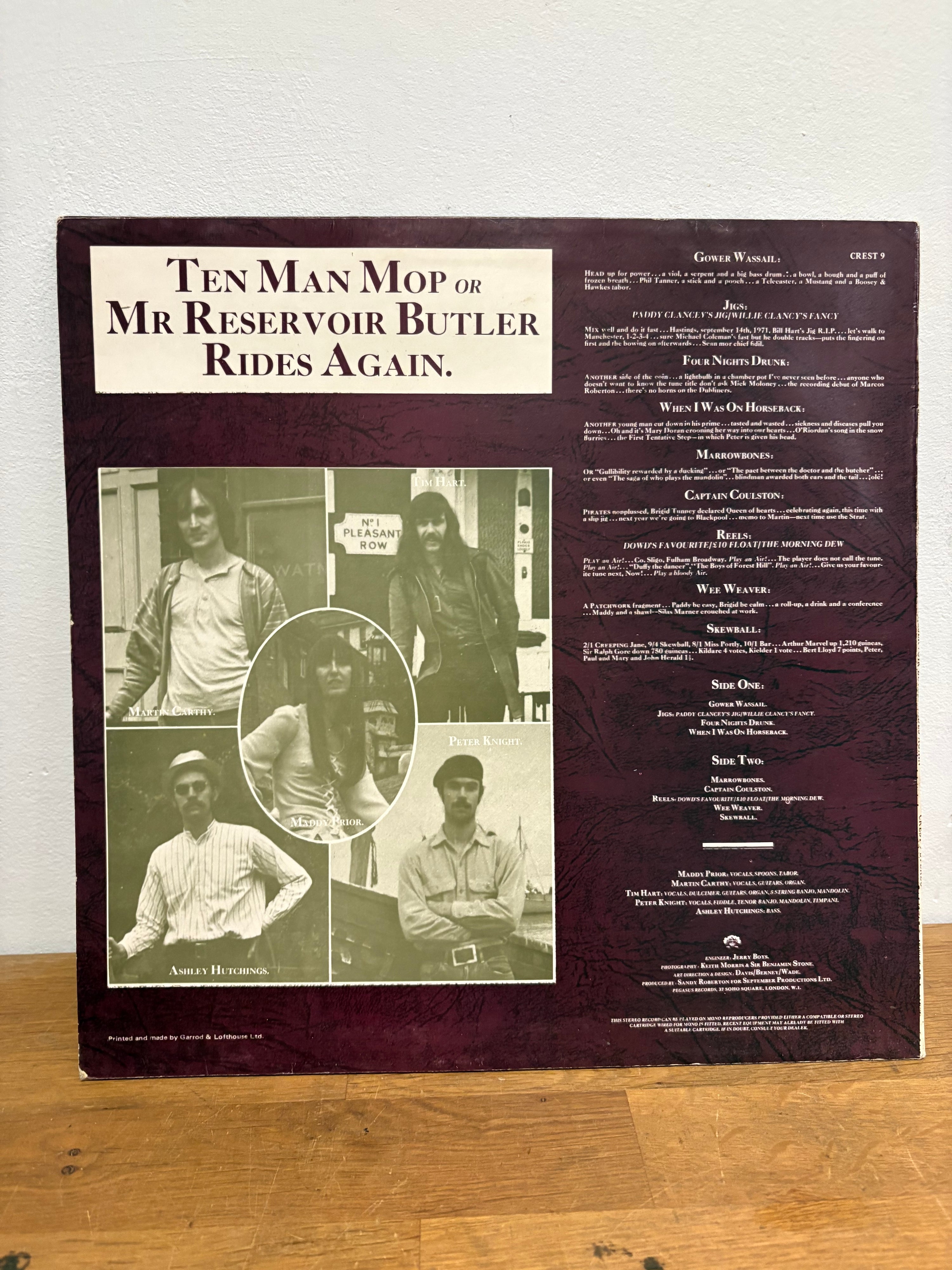 Steeleye Span - Ten man mop, 12inch Lp vinyl album , 1971 Mooncrest