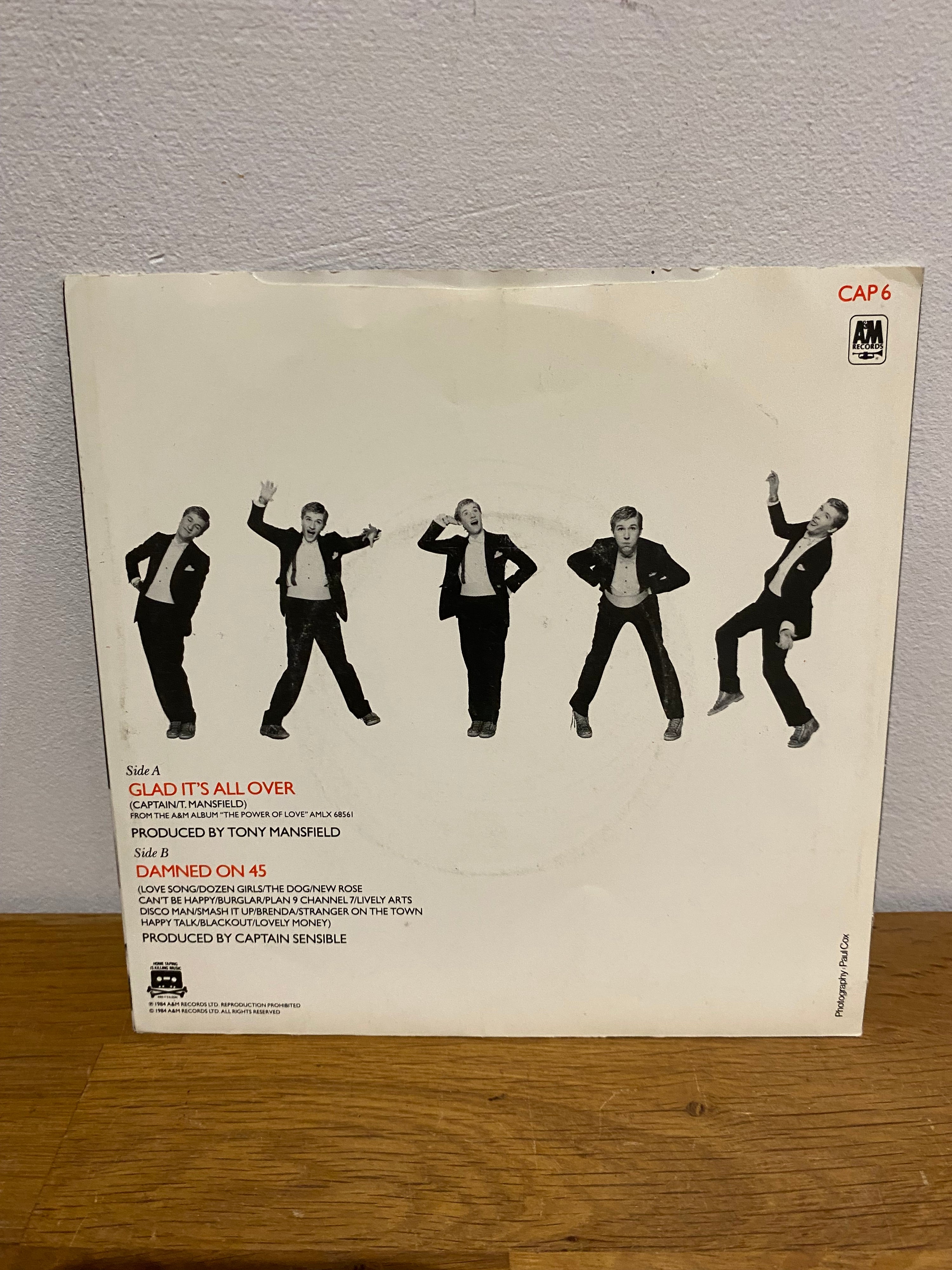 Captain Sensible - Glad it’s all over, 7” single , 1983, A&M Records.