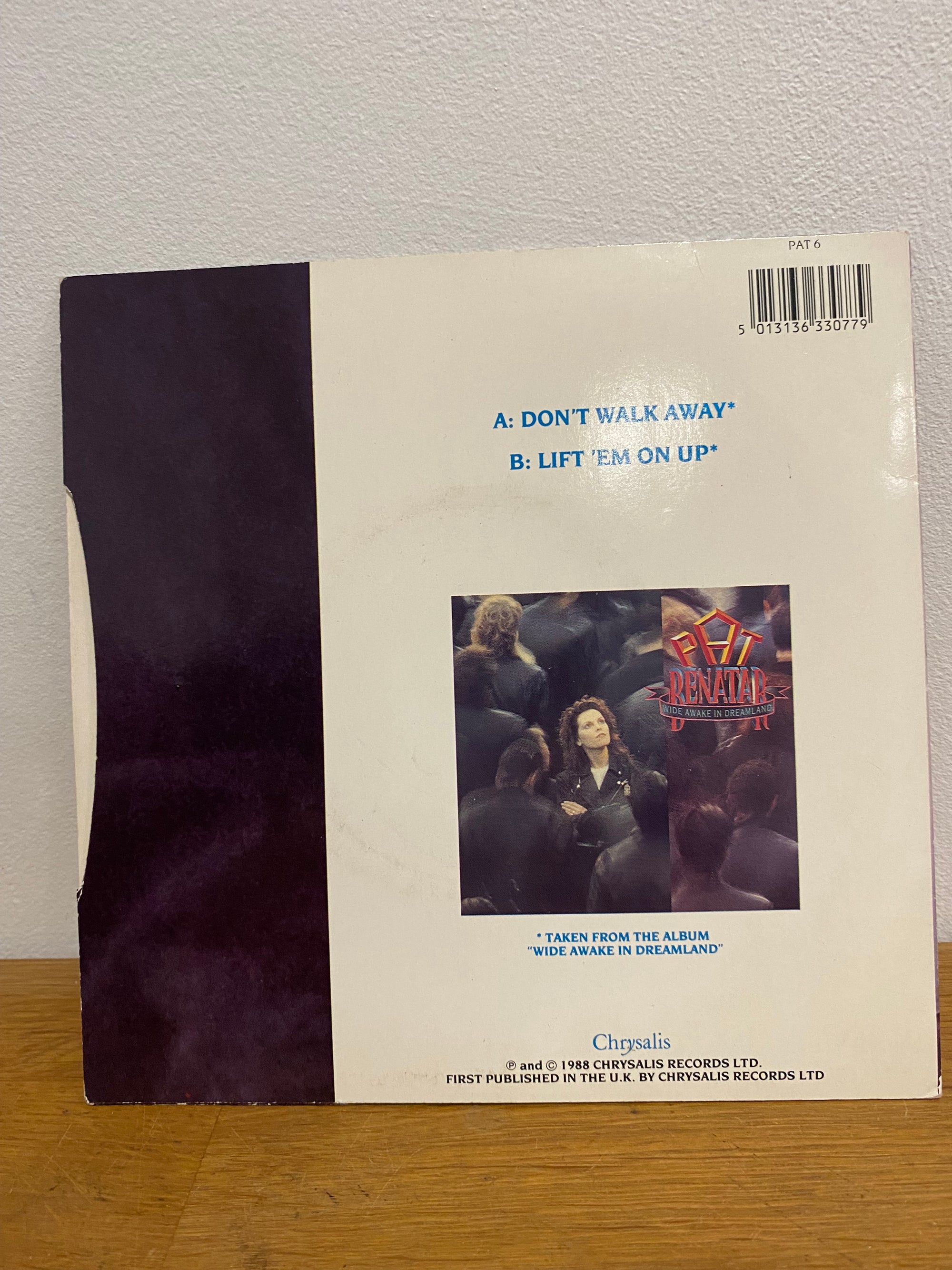 Par Benatar - Don’t Walk Away, 7” Single , 1988 , Chrysalis