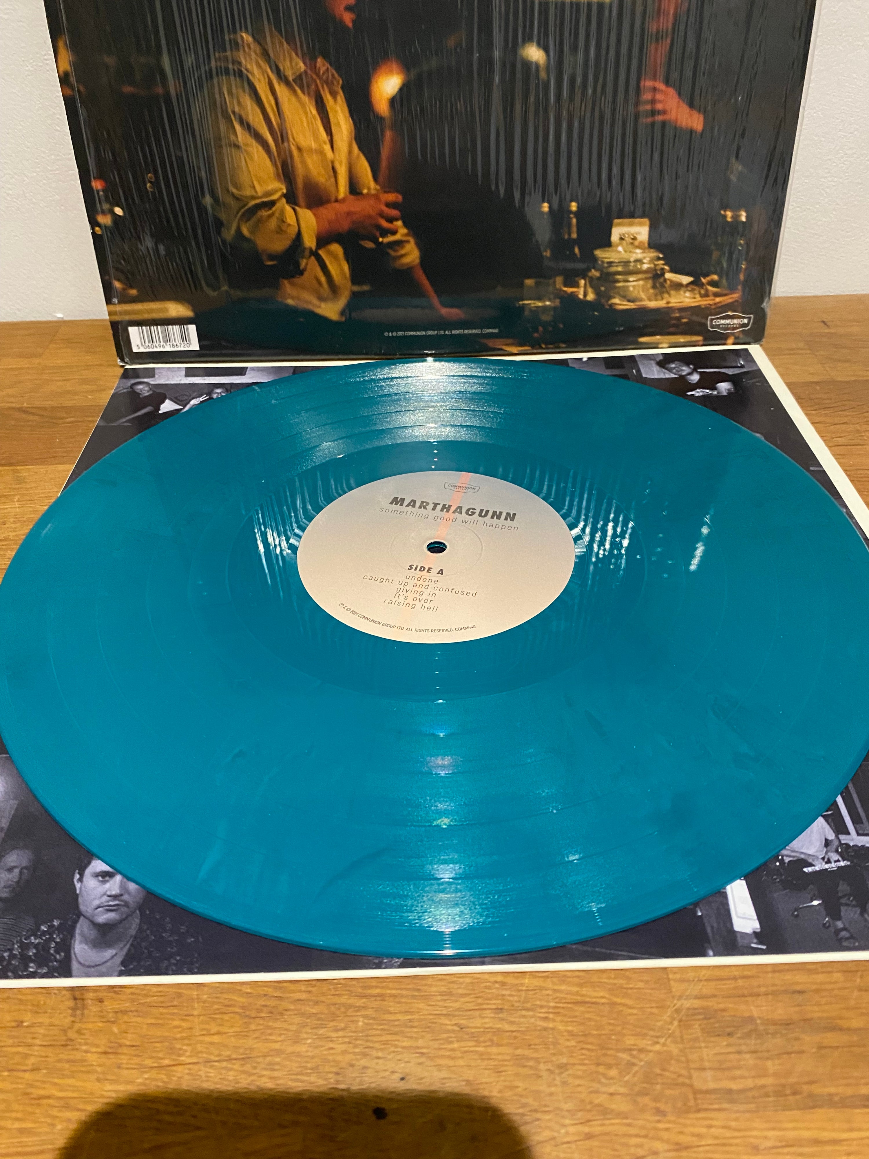 Marthgunn - Something good will happen, vinyl album.  Marine Blue vinyl, Communion records 2021