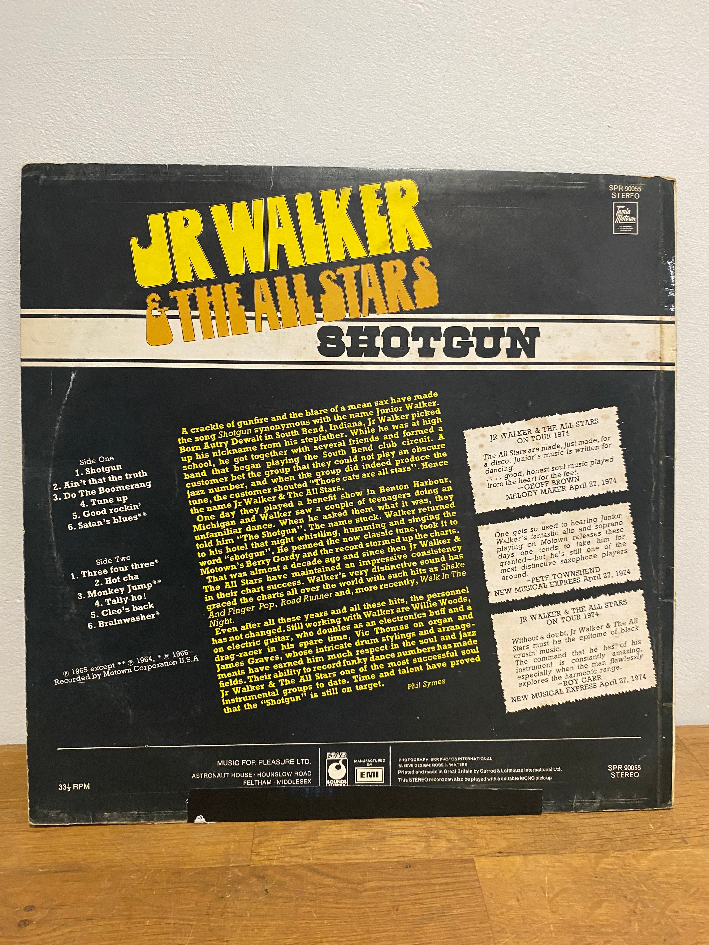 Jr. Walker & The All Stars – Shotgun LP vinyl album, classic Motown soul release available at Woody’s Record Store UK.