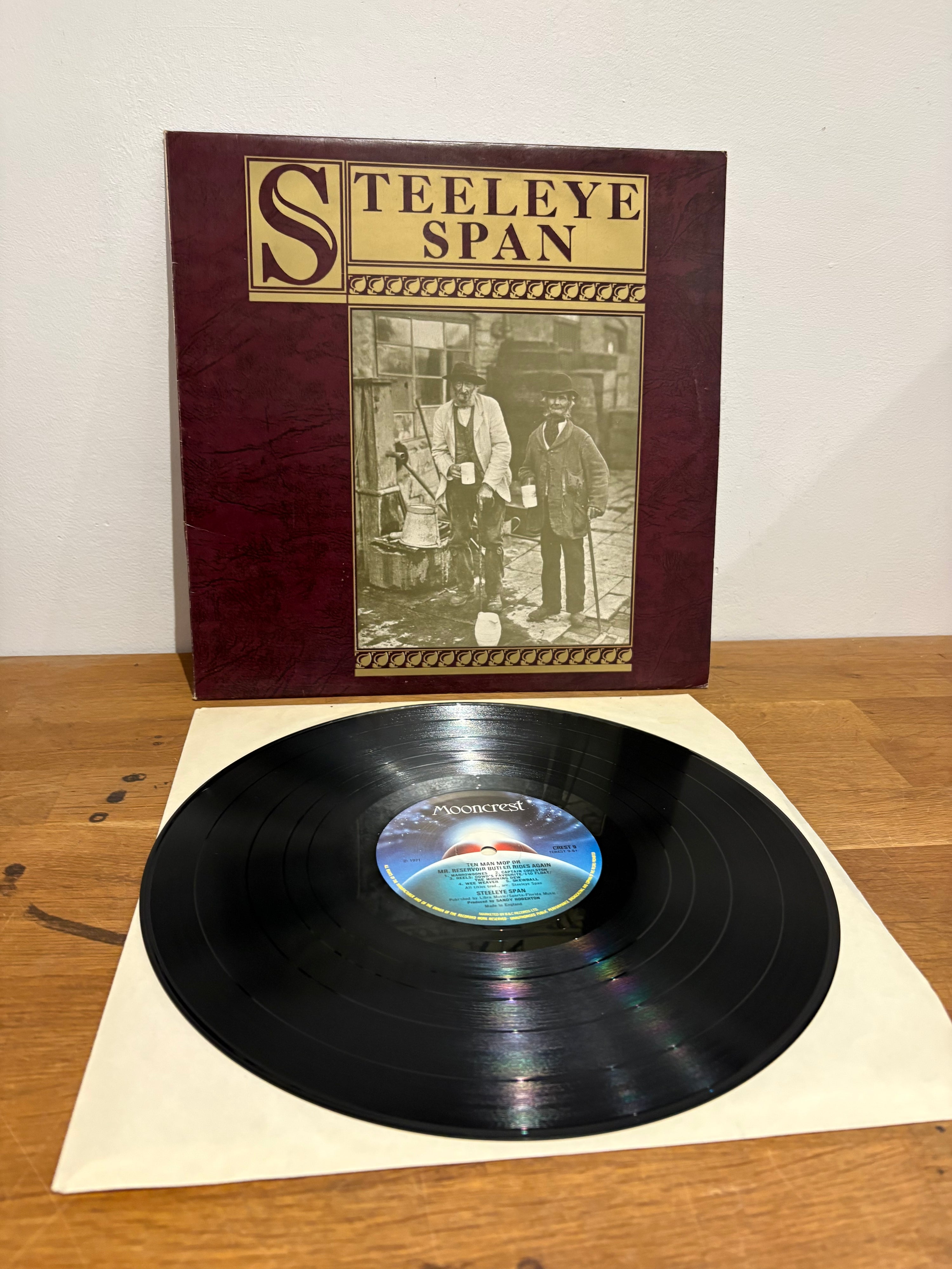 Steeleye Span - Ten man mop, 12inch Lp vinyl album , 1971 Mooncrest
