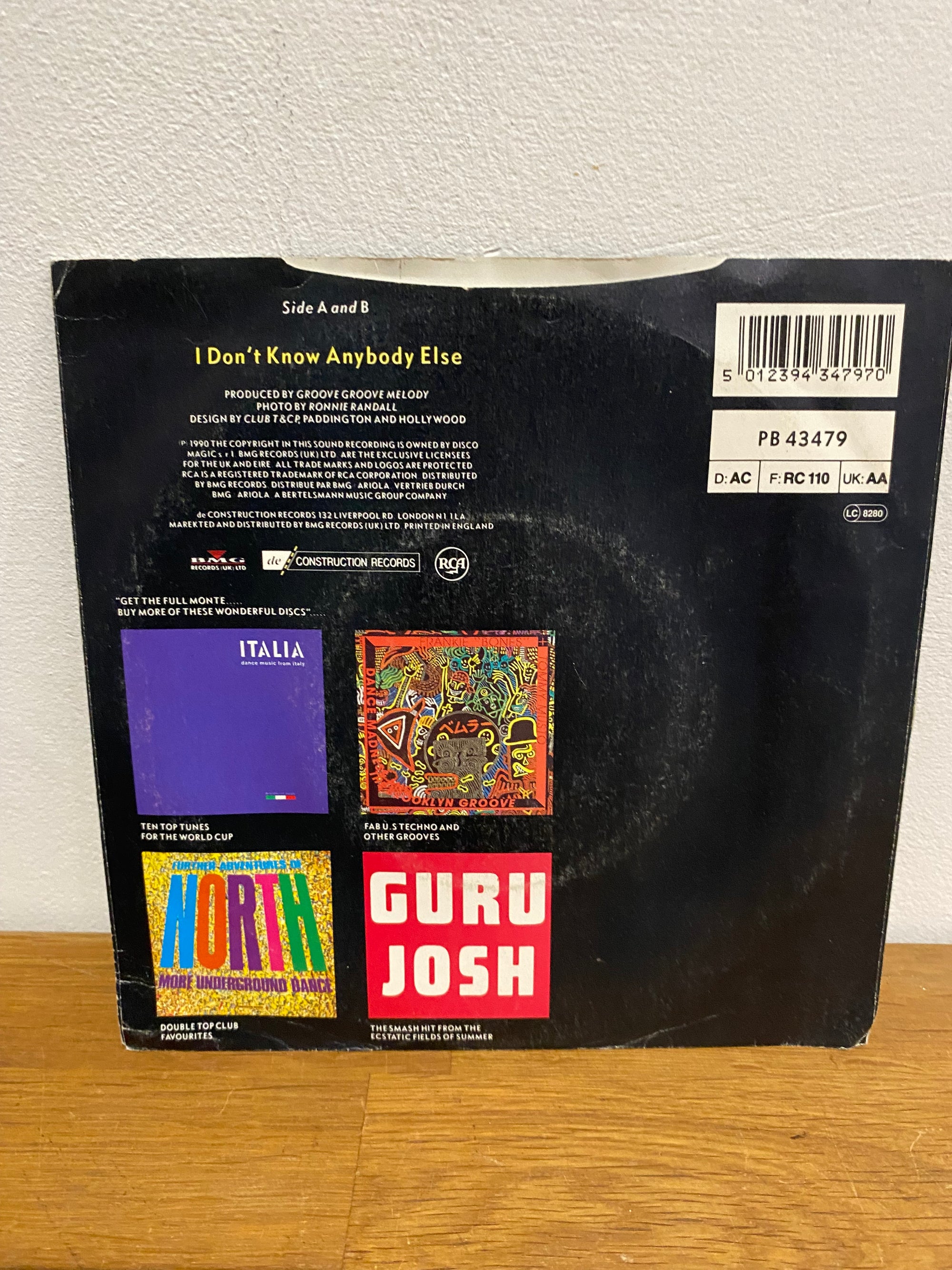 Black box - I Don’t know anybody else . 7 inch record , 1990