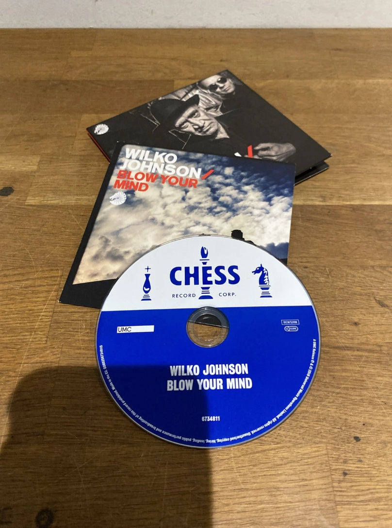 CD with 'Chess' record label and 'Wilko Johnson Blow Your Mind' cover photograph.