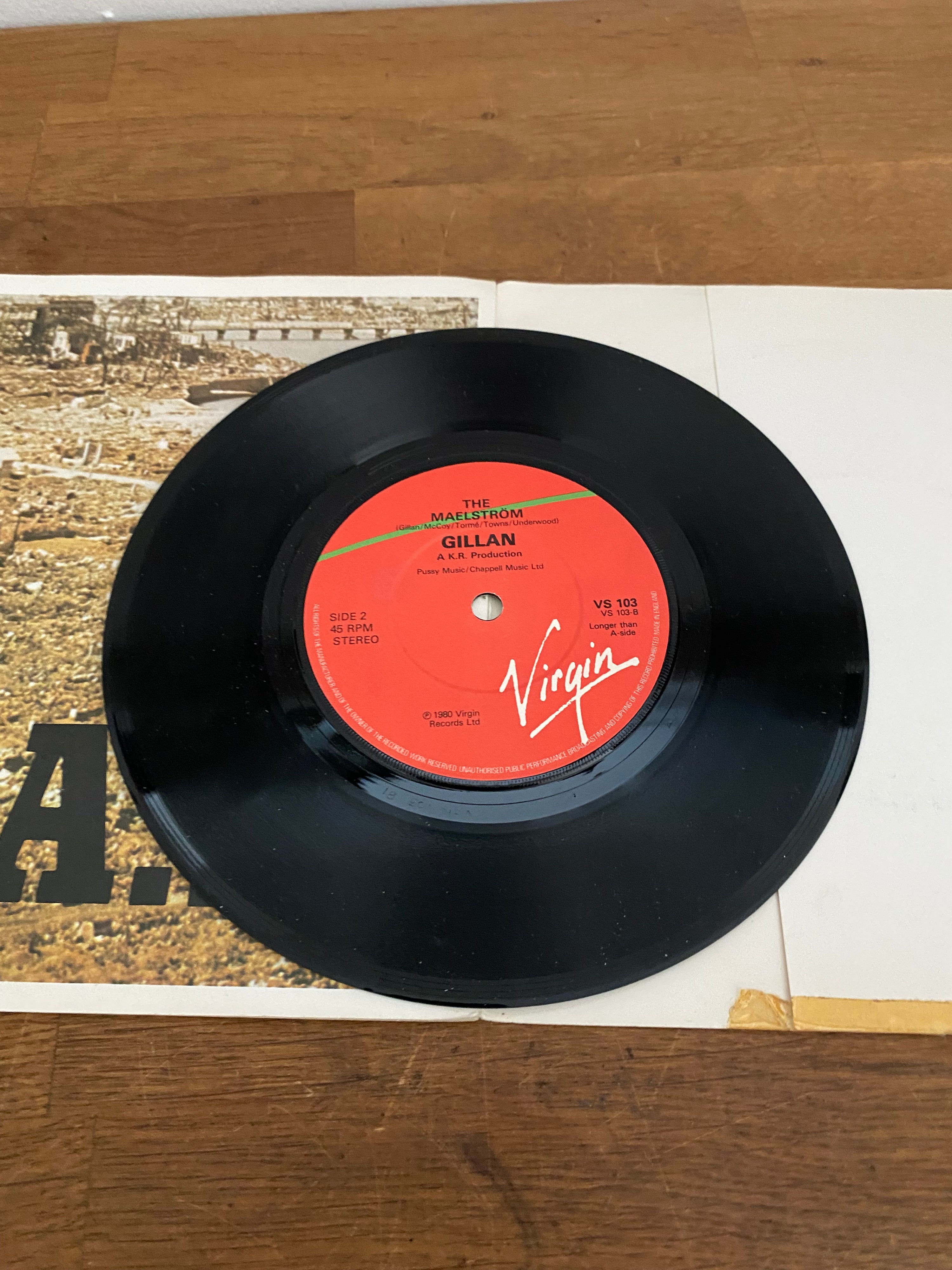 Gillan - Mutually Assured Destruction, 7” single , booklet sleeve , 1980 Virgin