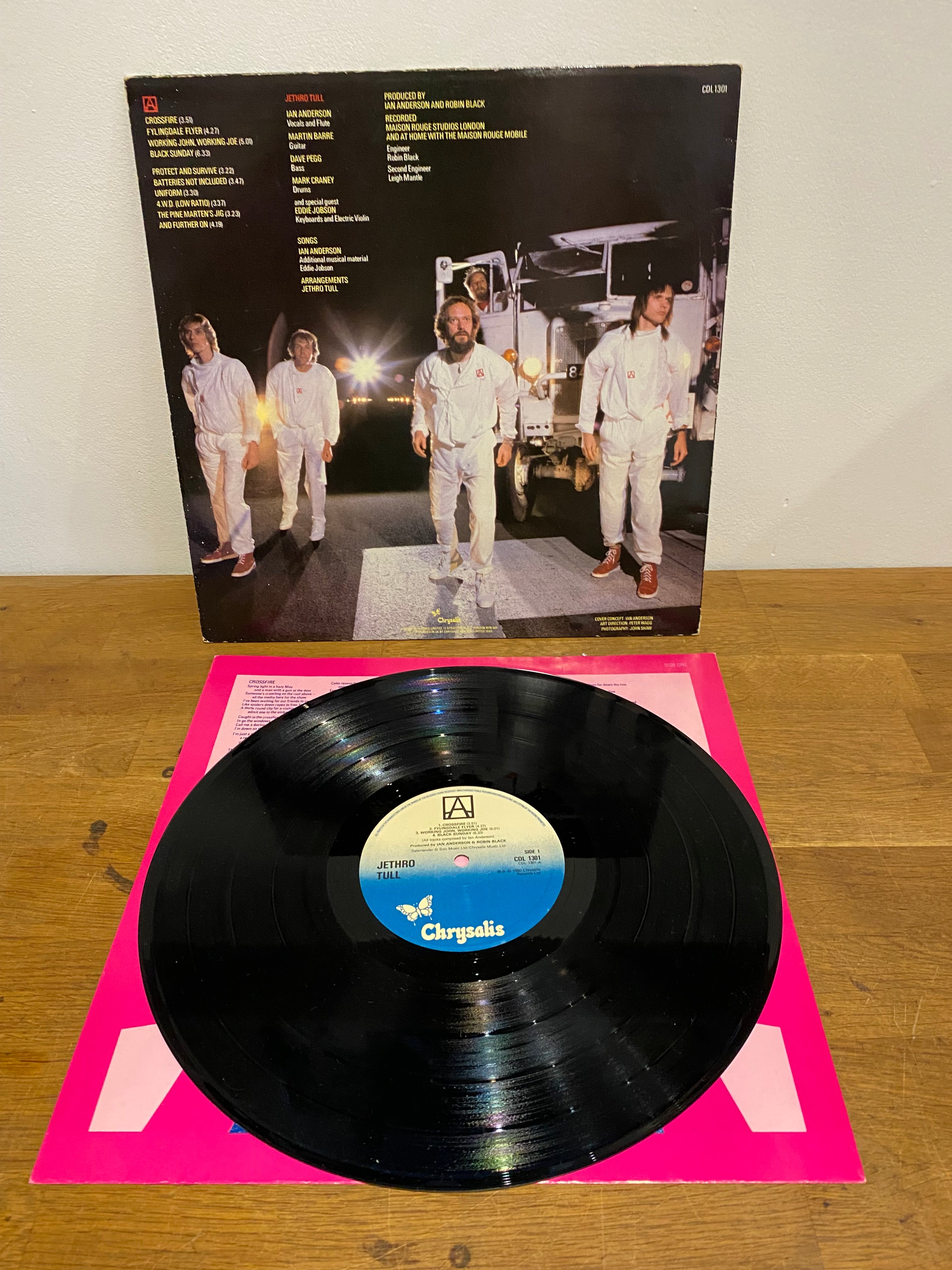 Jethro Tull – ‘A’ self-titled LP vinyl album on Chrysalis Records, classic progressive rock release available at Woody’s Record Store UK.