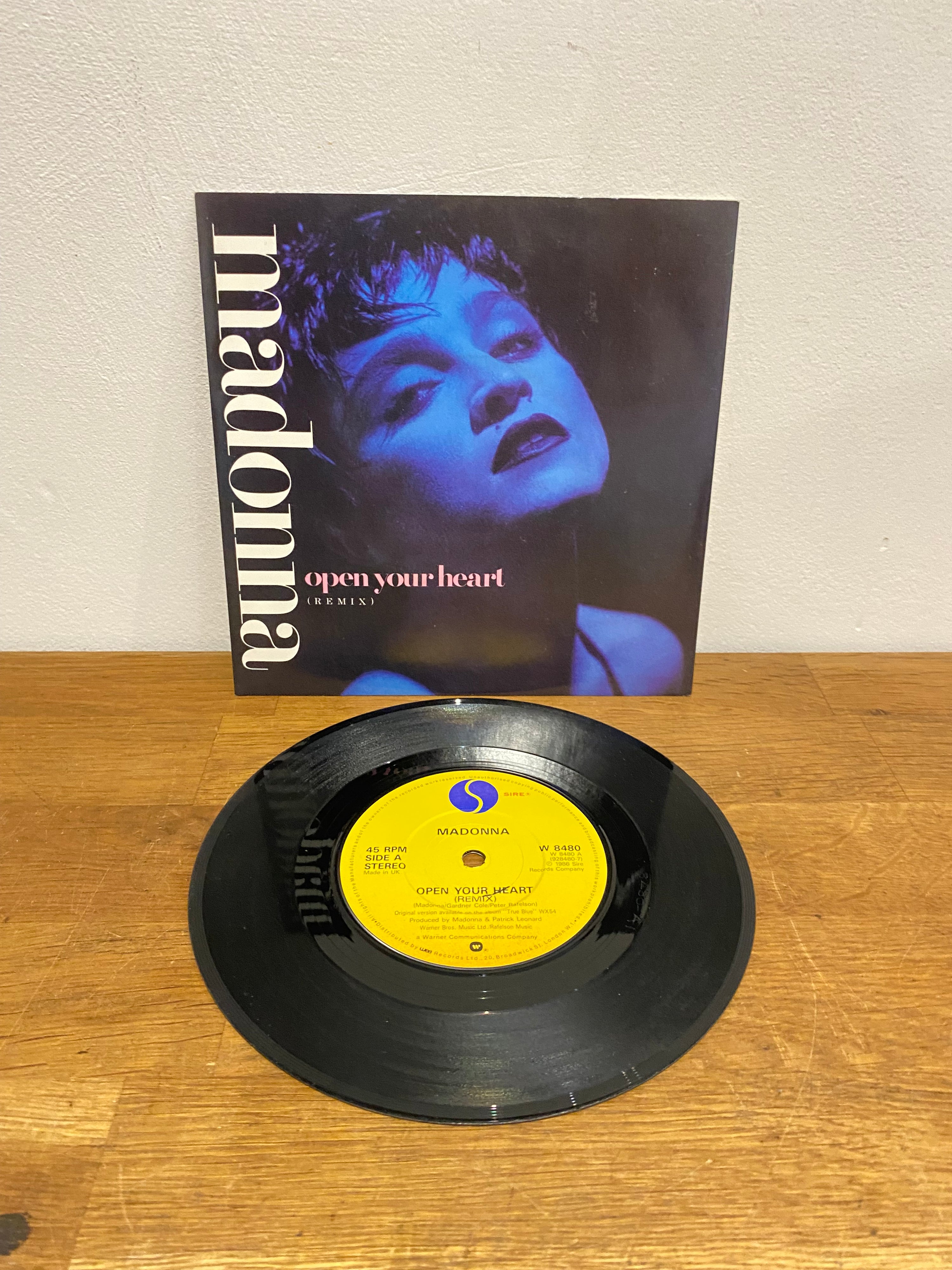 Madonna - Open Your Mind , 7” single , 1986, Sire W8480