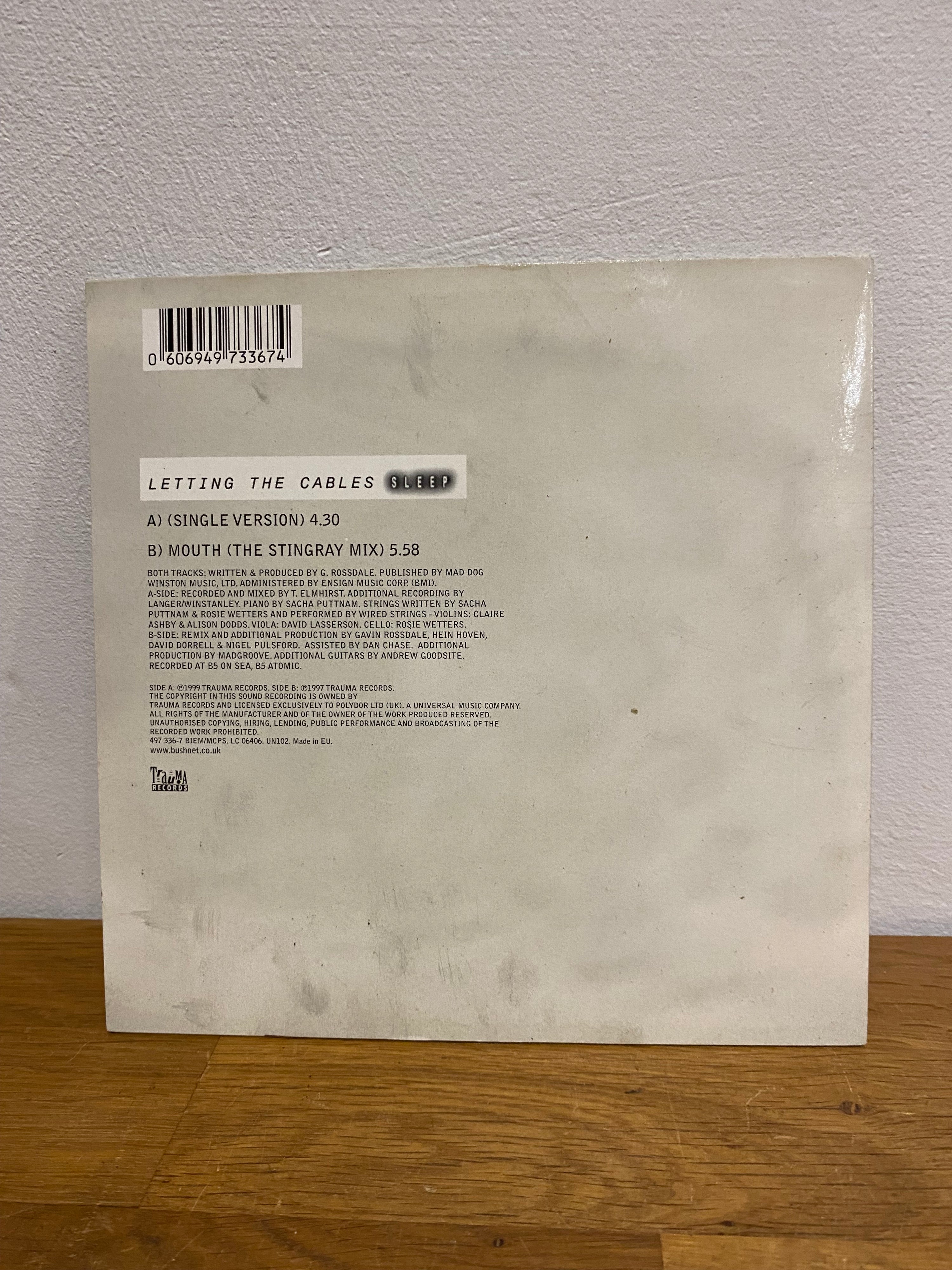 Bush - letting the cables sleep- 7” coloured vinyl