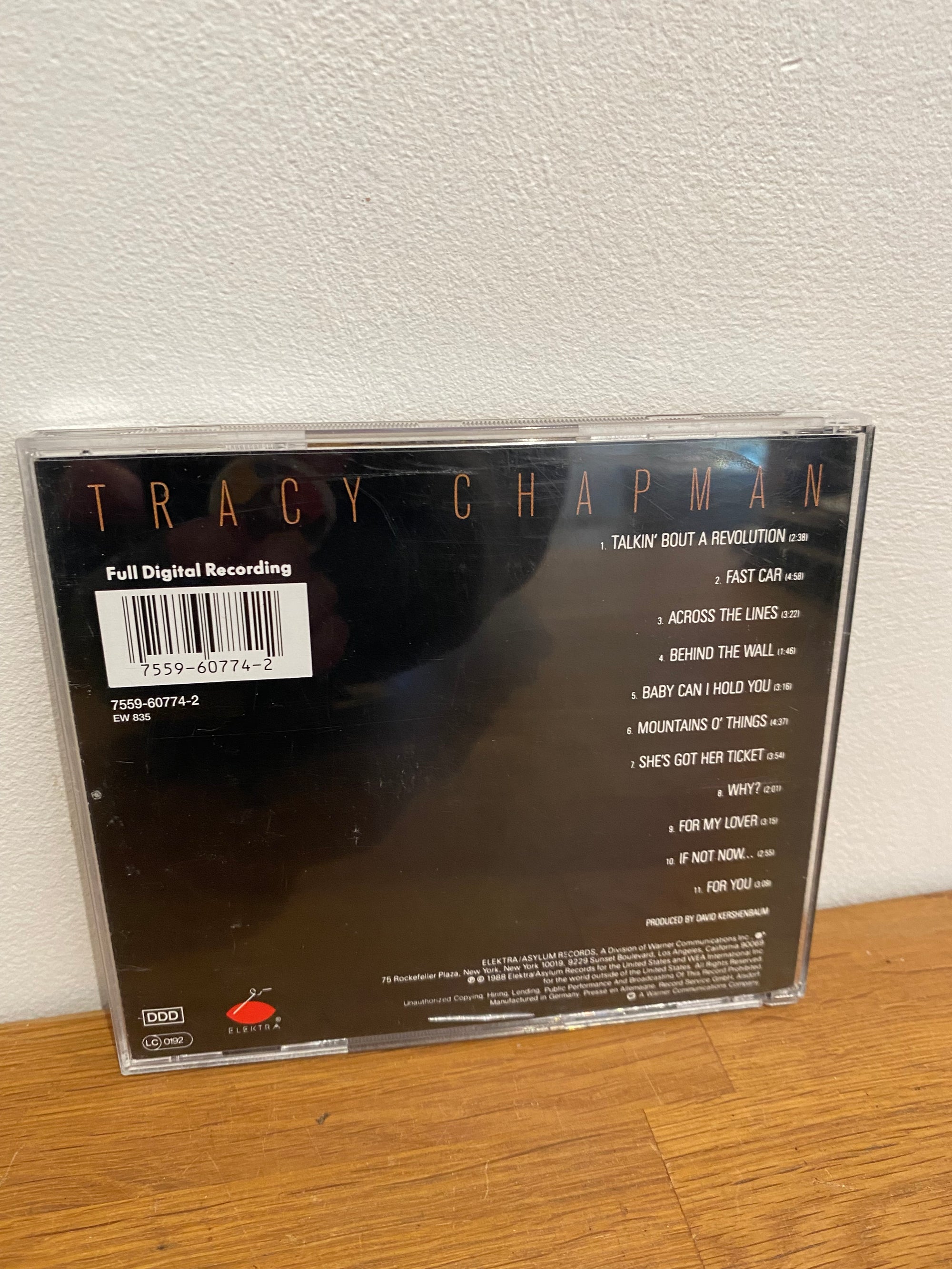 Tracy Chapman , self titled cd album , 1988 DDD