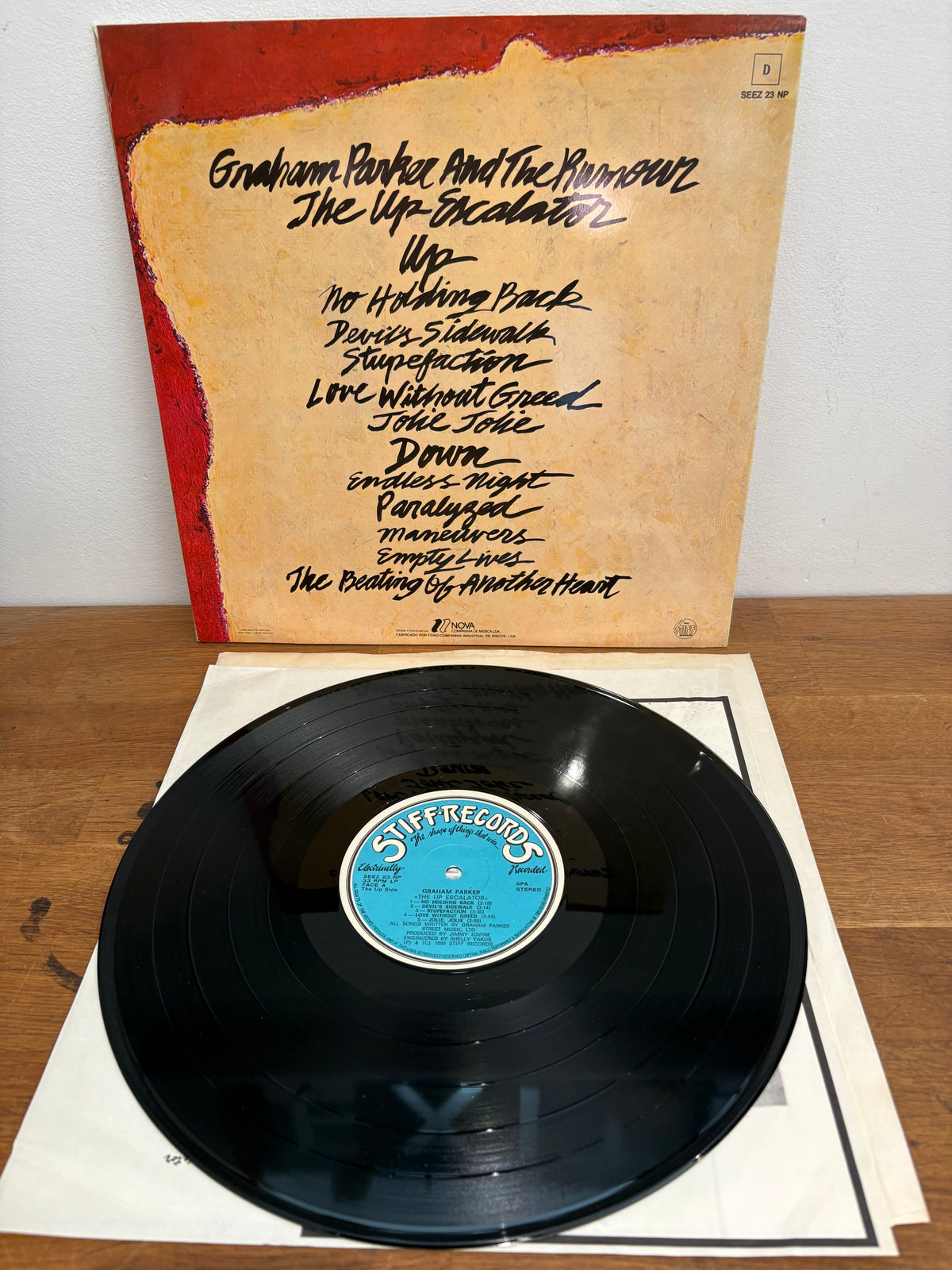 Graham Parker and The Rumour - The up escalator, 1980 Stiff records .