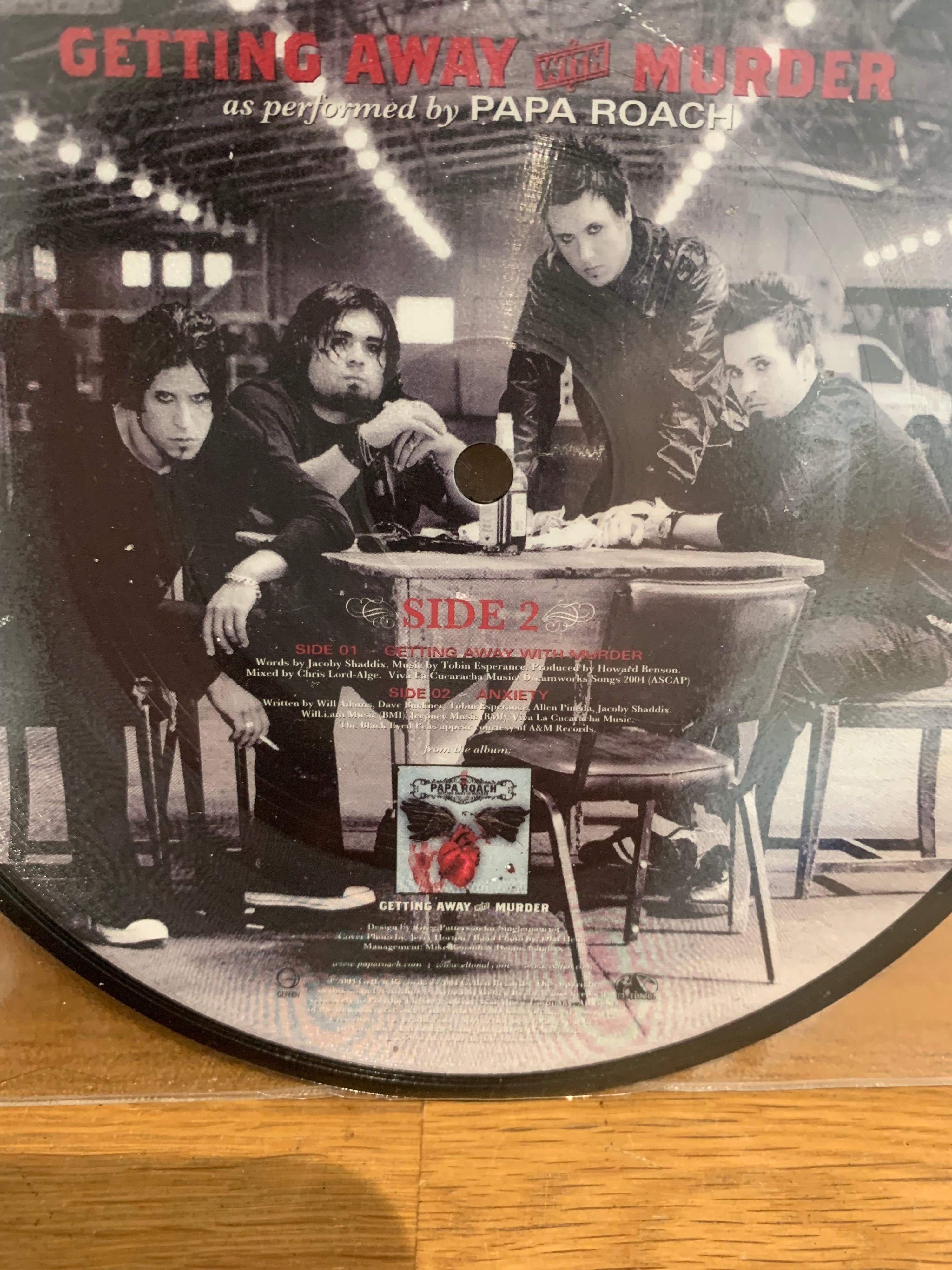 Papa Roach - Getting Away With Murder, 7” single picture disc , 2004
