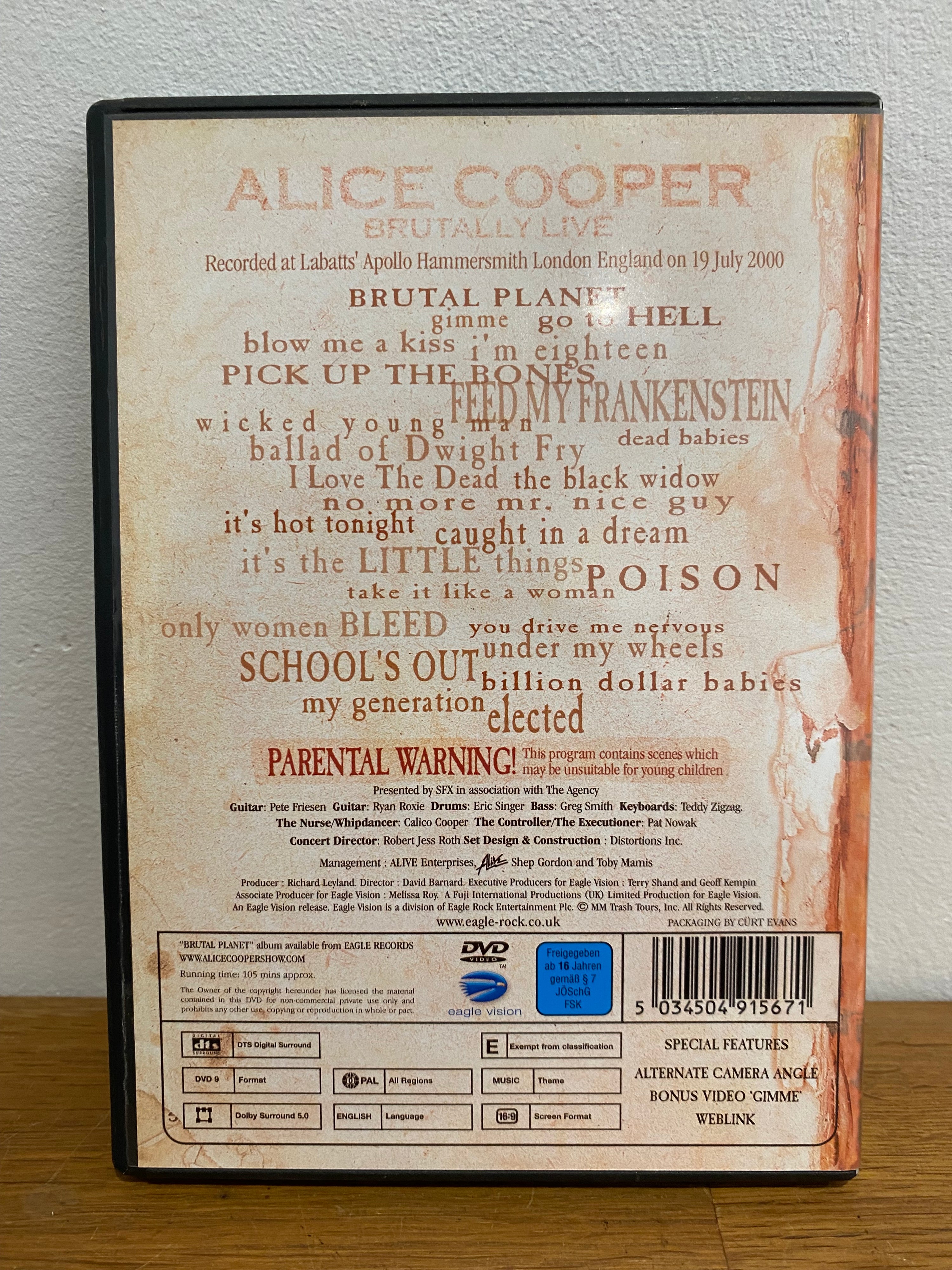 Alice Cooper - Brutality Live DVD