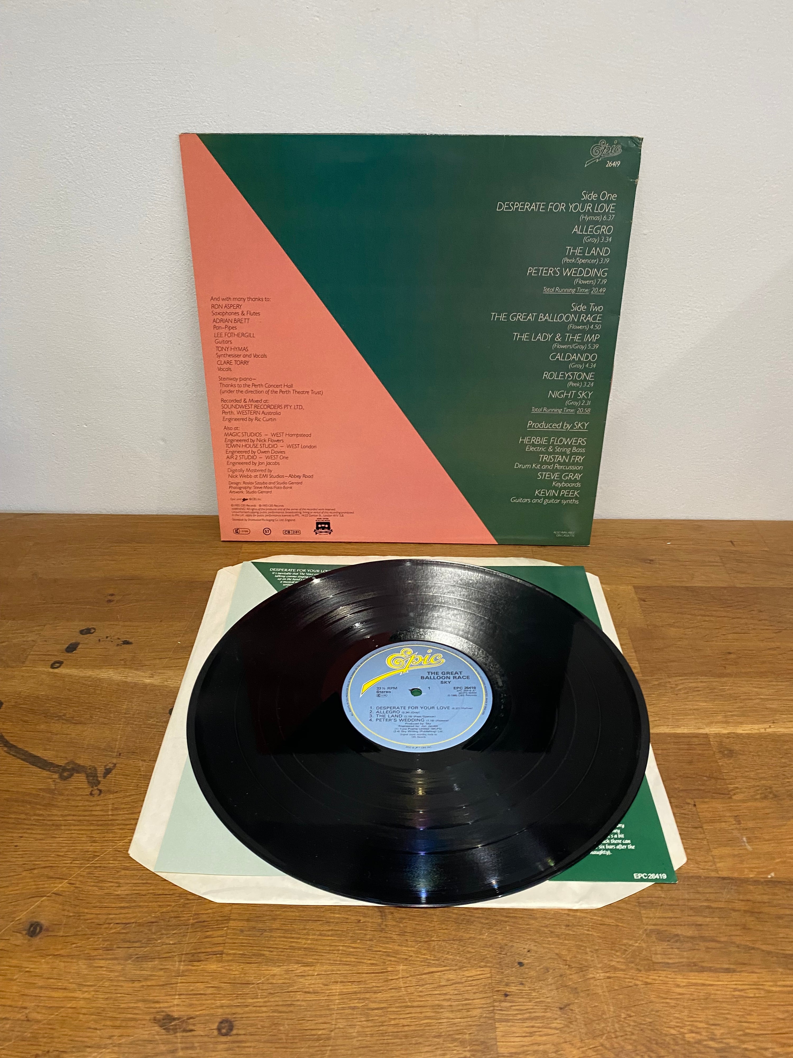Sky - The Great Balloon Race , LP album, CBS 1985