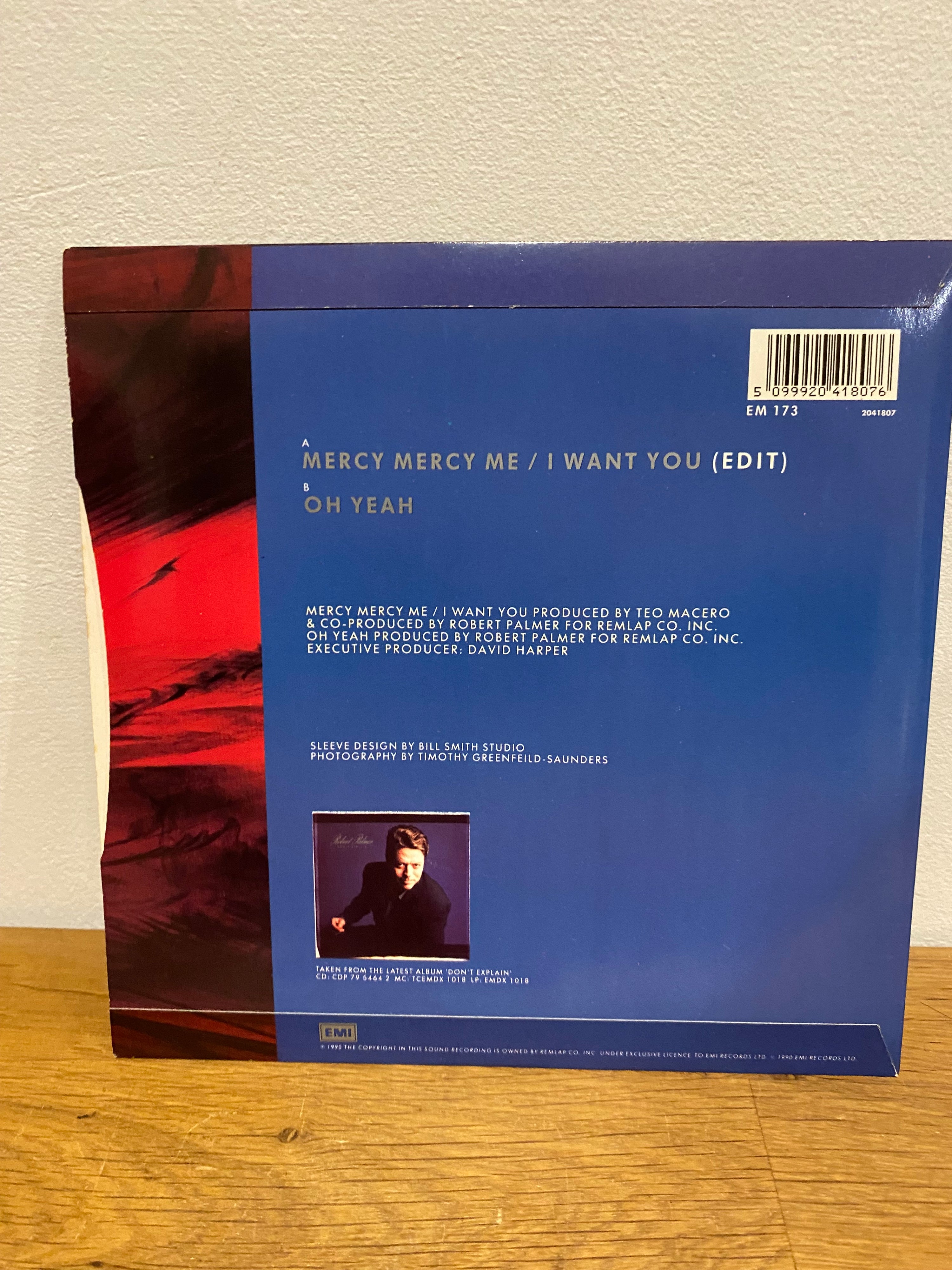 Robert Palmer - Mercy Mercy Me 7" Single (1990)