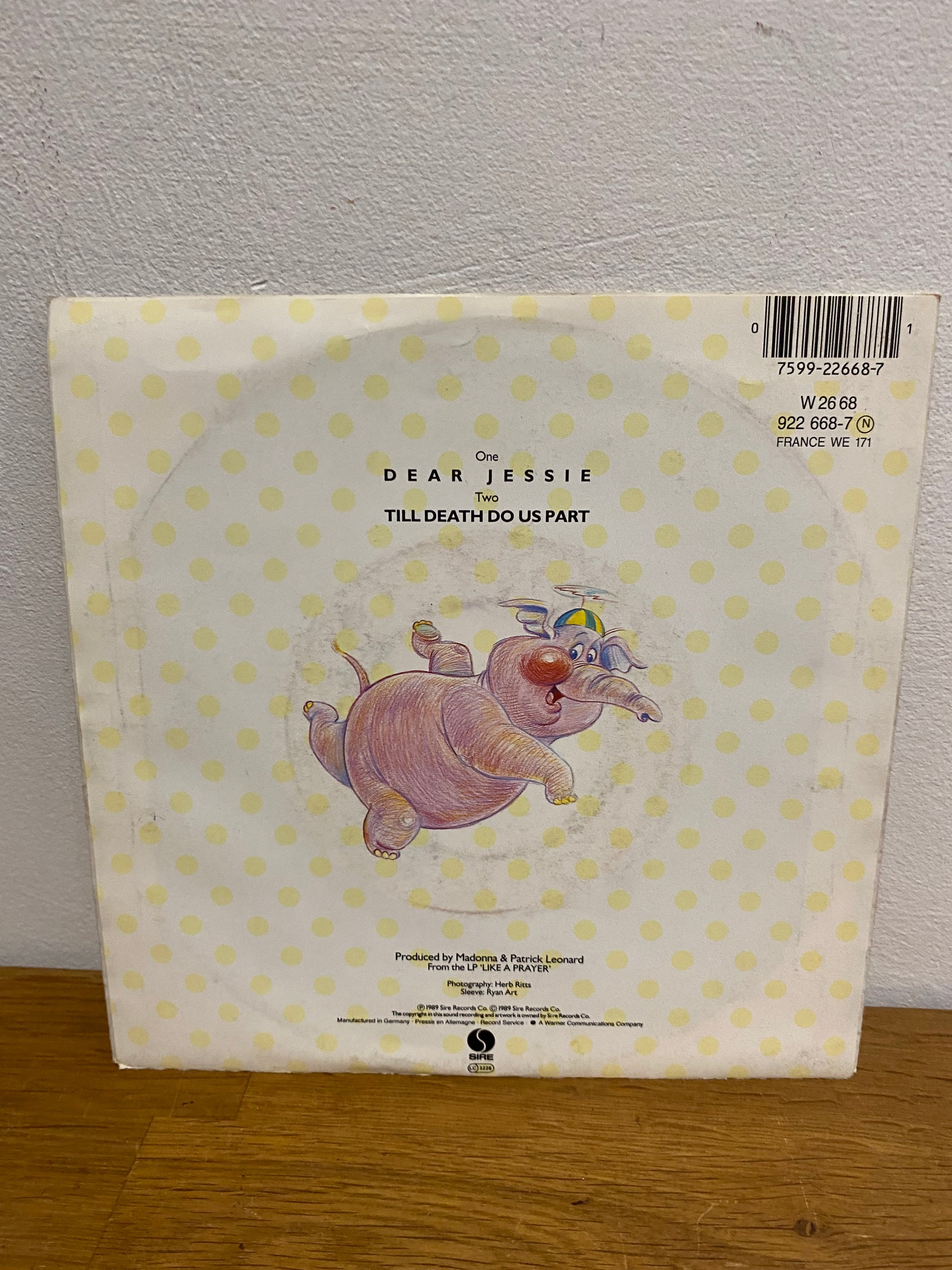 Madonna- Dear Jessie, 7” single, 1989 Sire