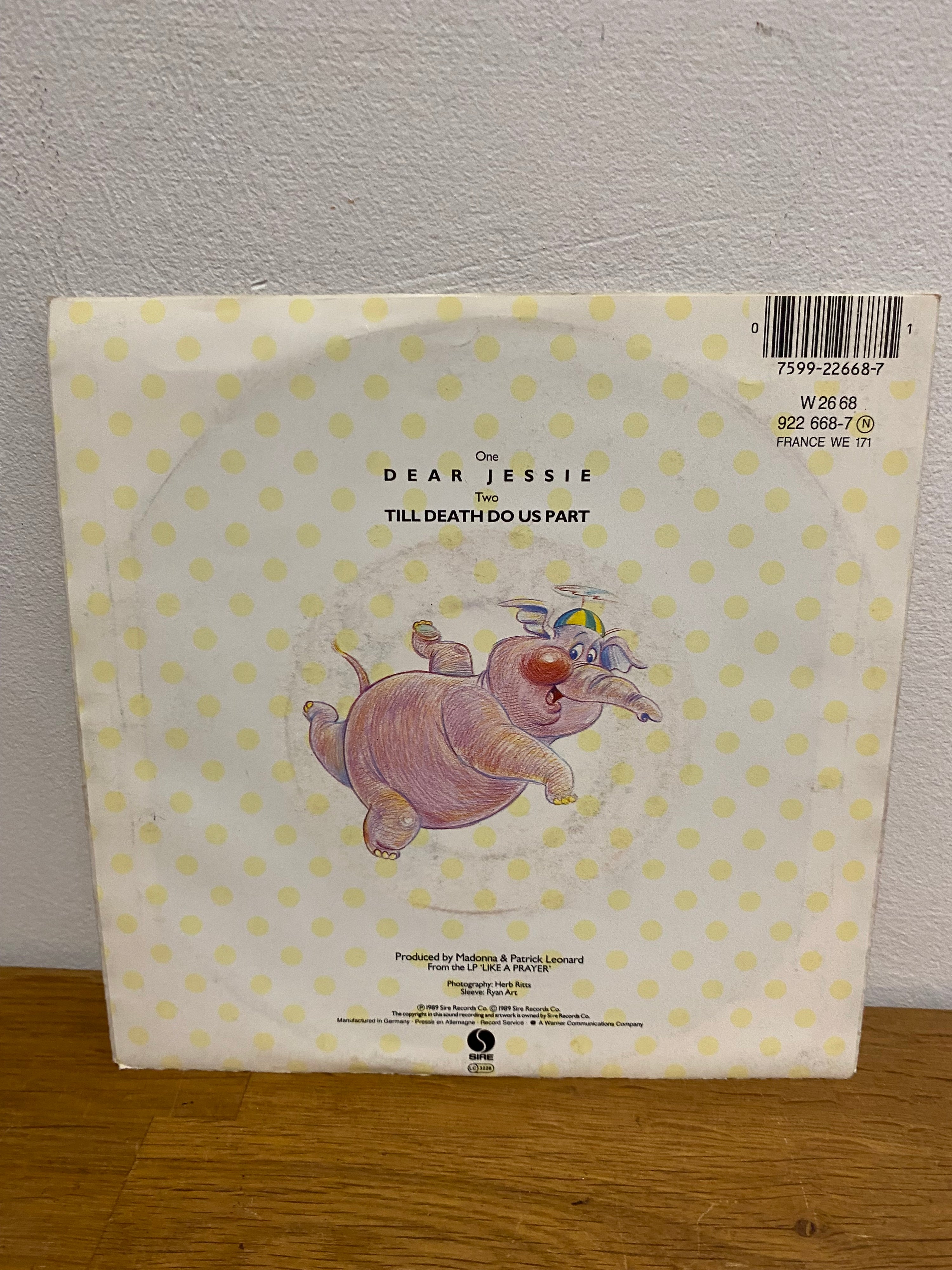 Madonna- Dear Jessie, 7” single, 1989 Sire