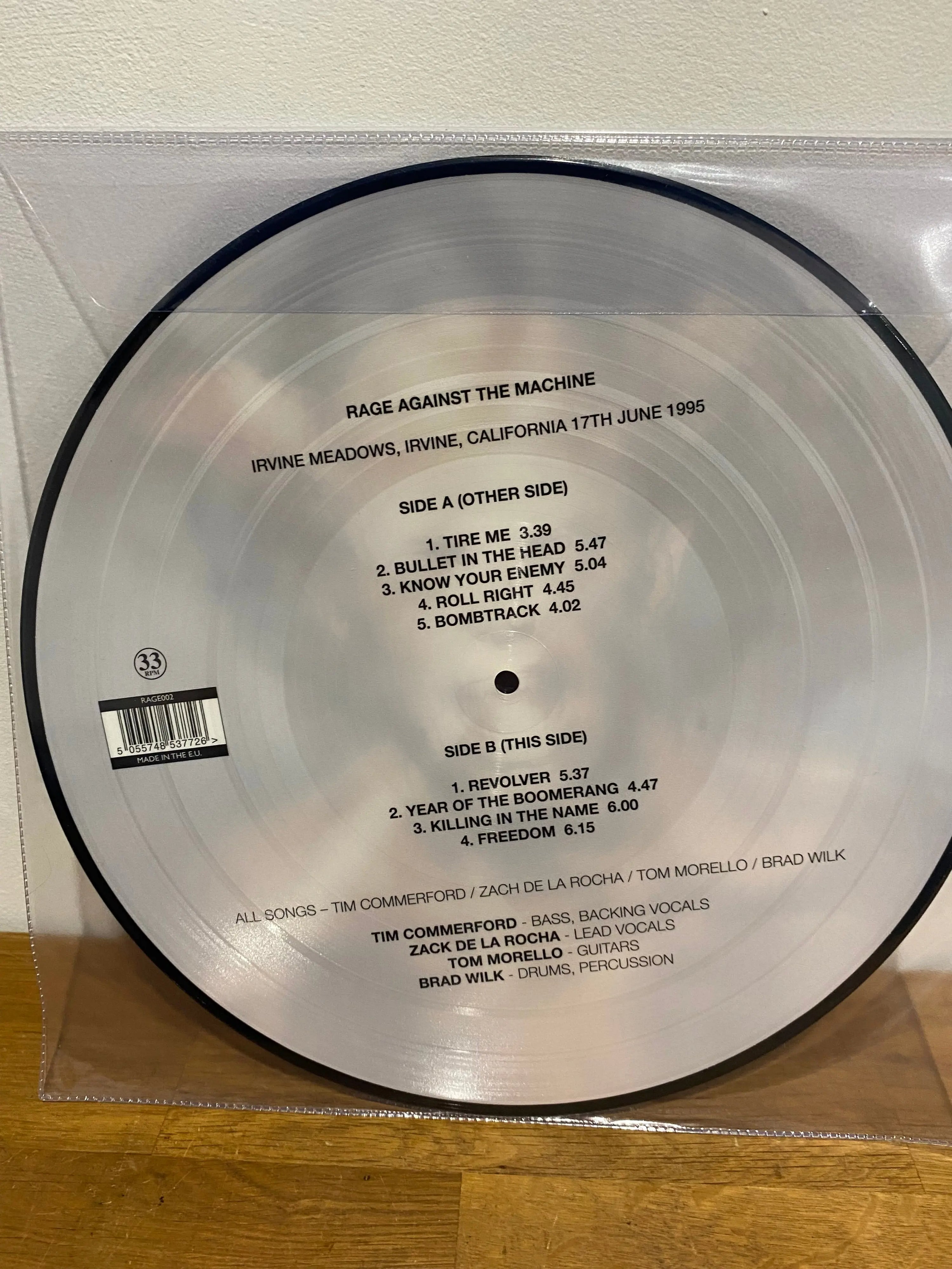 Rage Against the Machine 1995 live album CD UK release