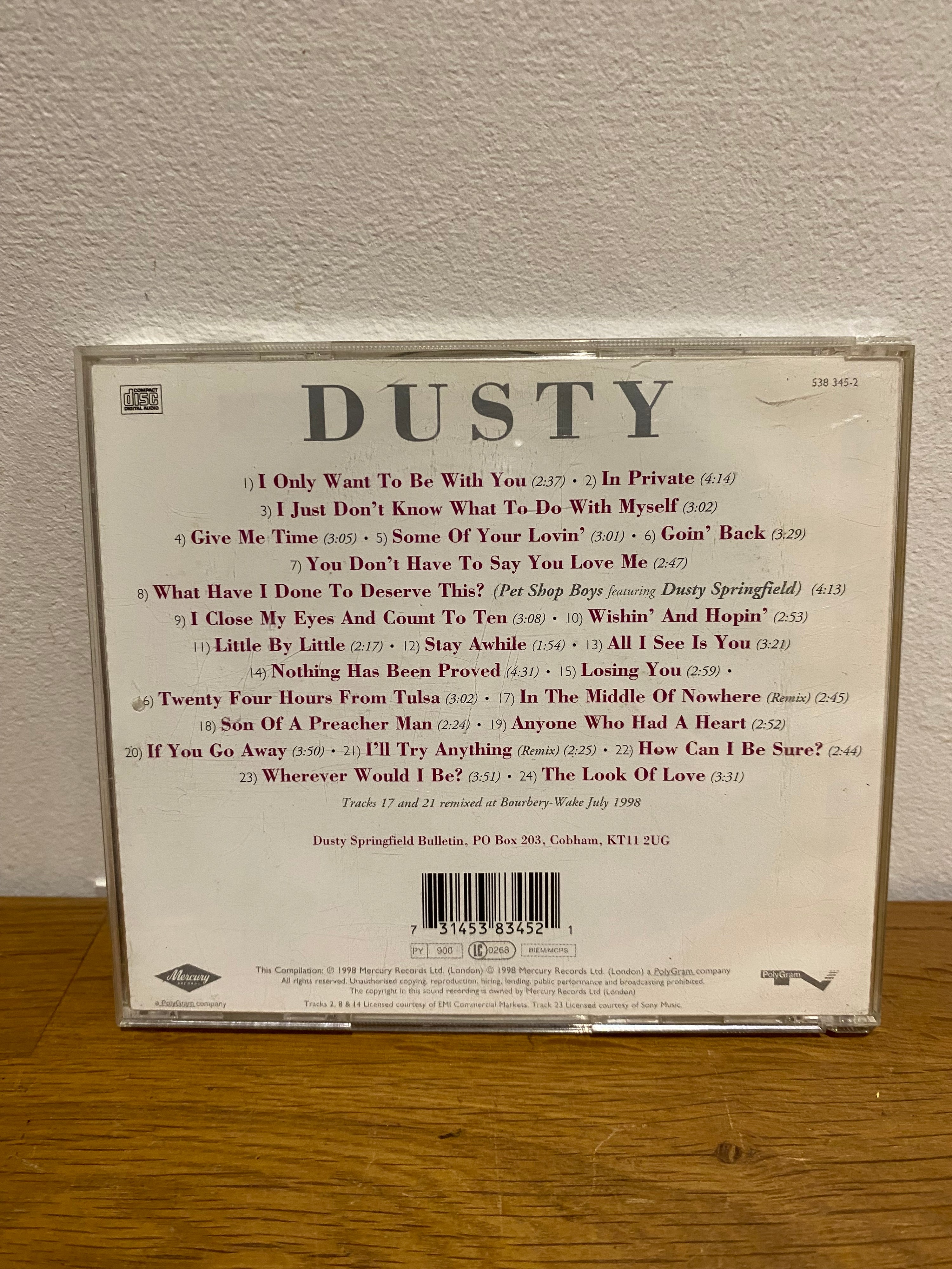 Dusty Springfield - Dusty: The Very Best Of CD Album (1998)