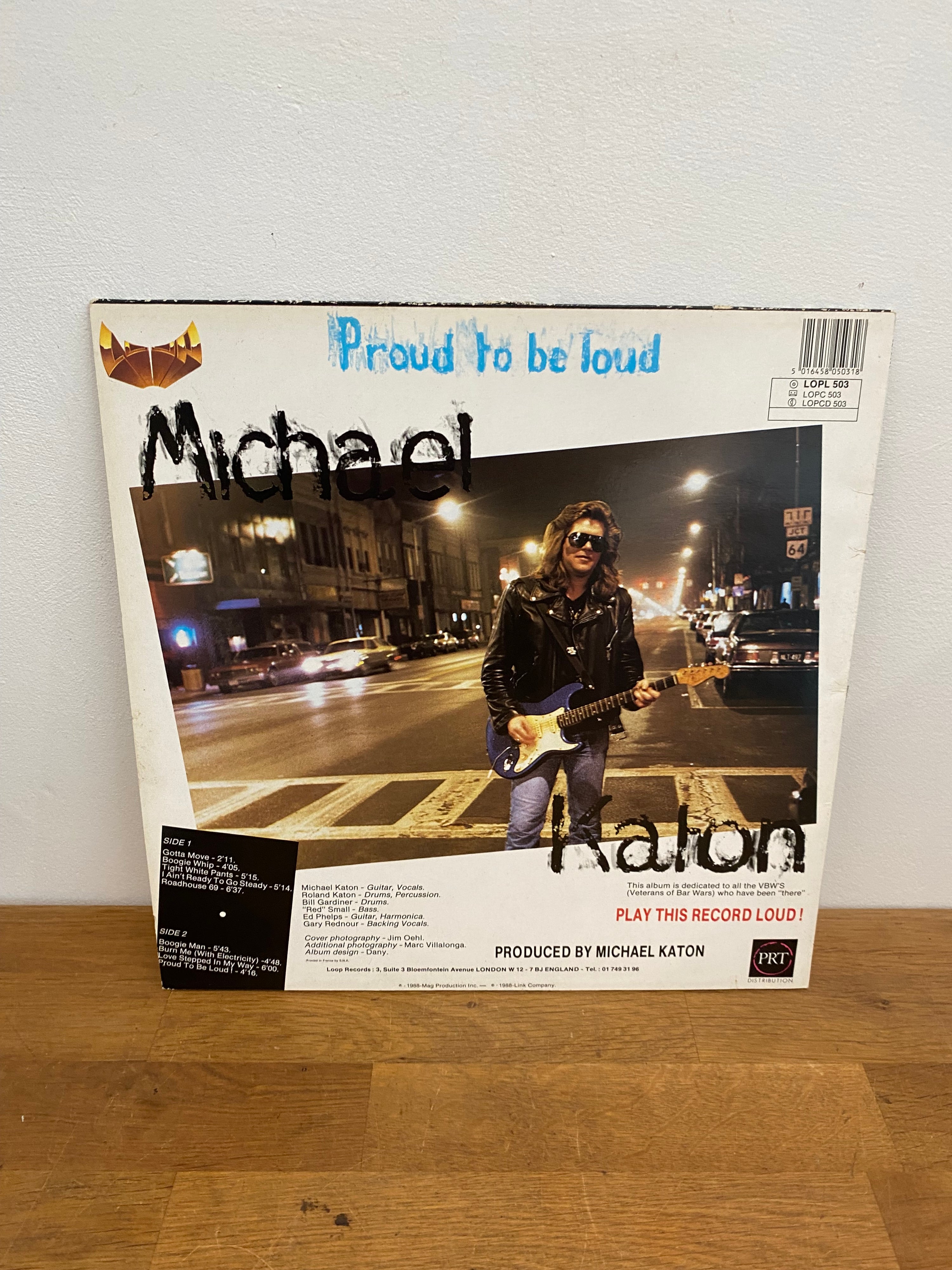 Michael Katon - Proud to be loud , vinyl album , 1988. LOPL 503.