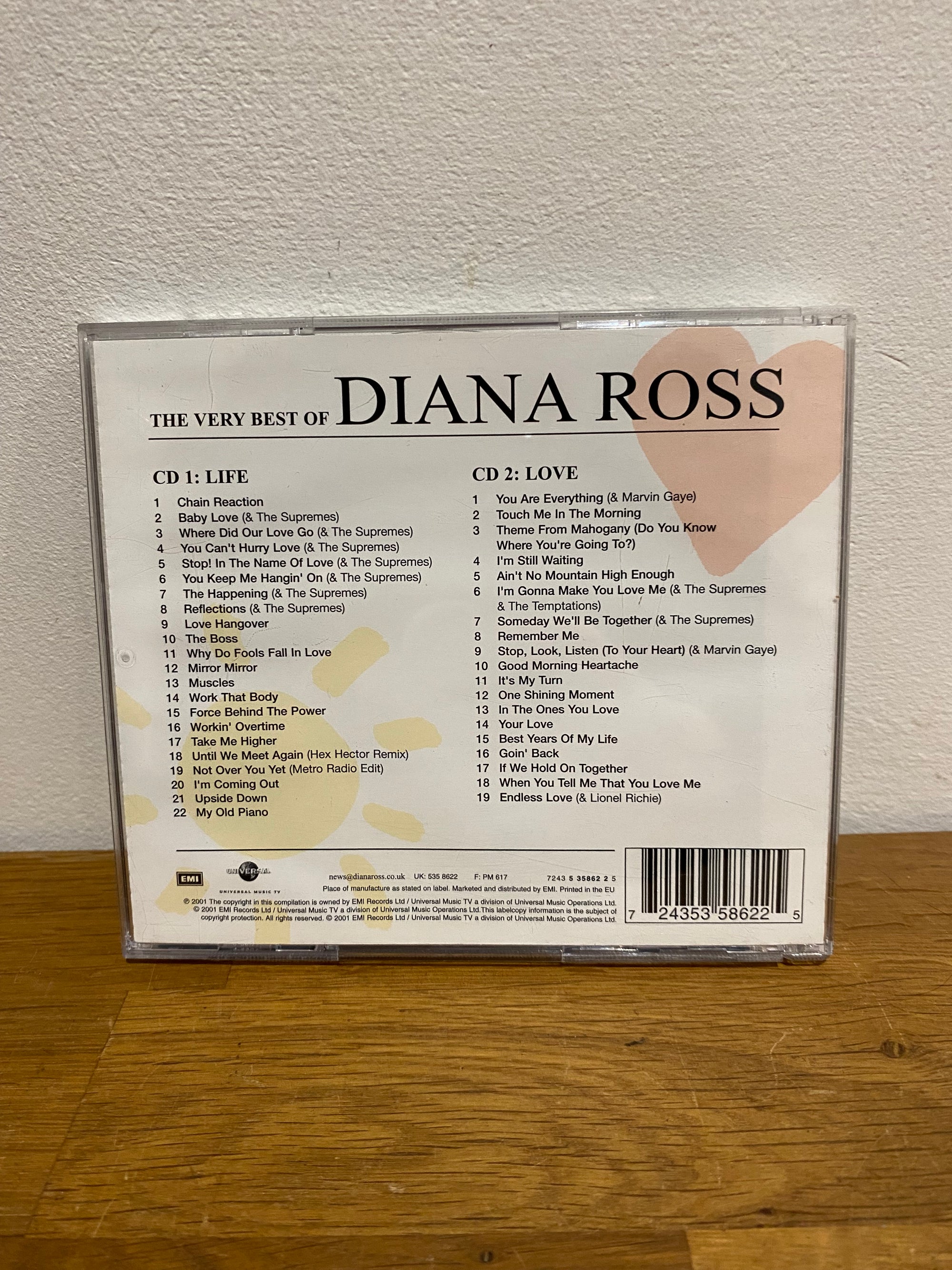 Diana Ross - The very best of, Love & Life. Double cd album, 2001 EMI
