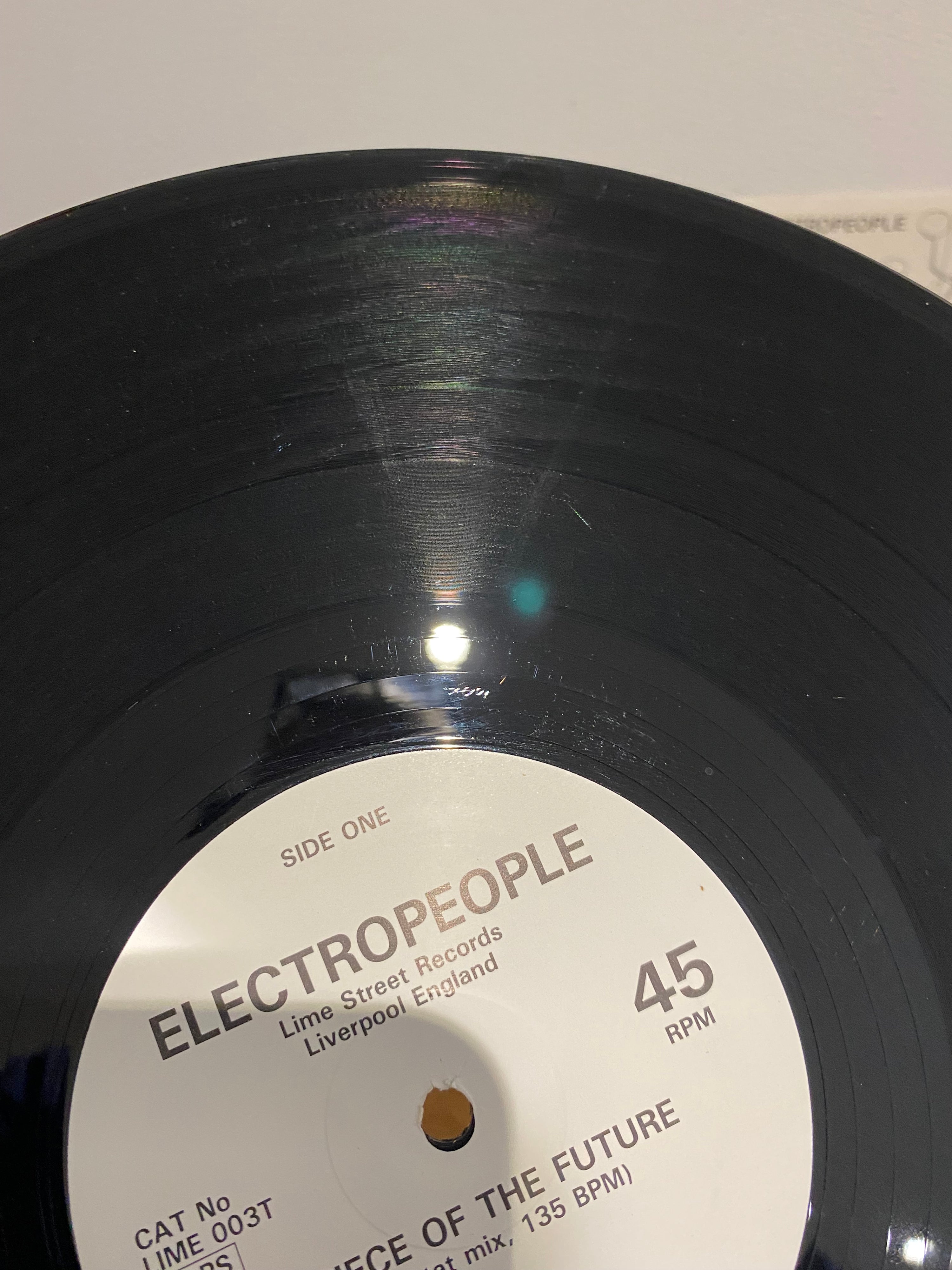 Electropeople - A piece of the future, 12” single, Lime Street Records, LIME 003T