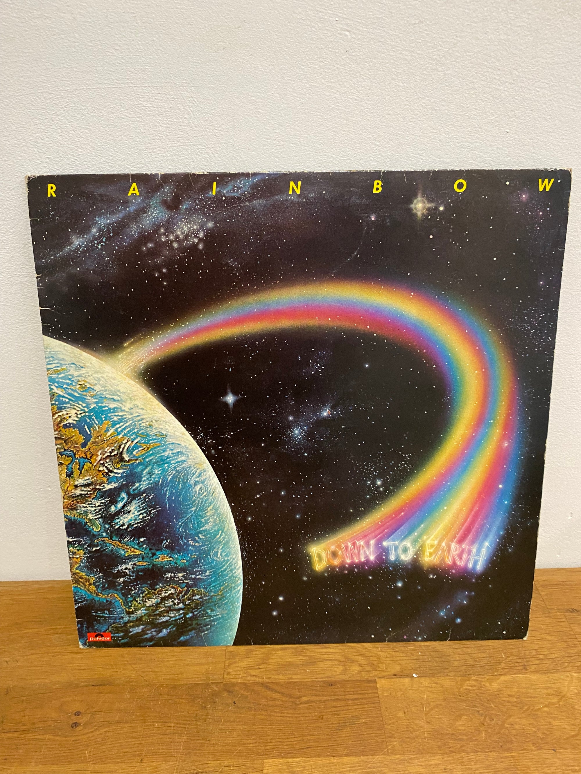 Rainbow – Down to Earth LP vinyl album on Polydor Records, classic rock release available at Woody’s Record Store UK.