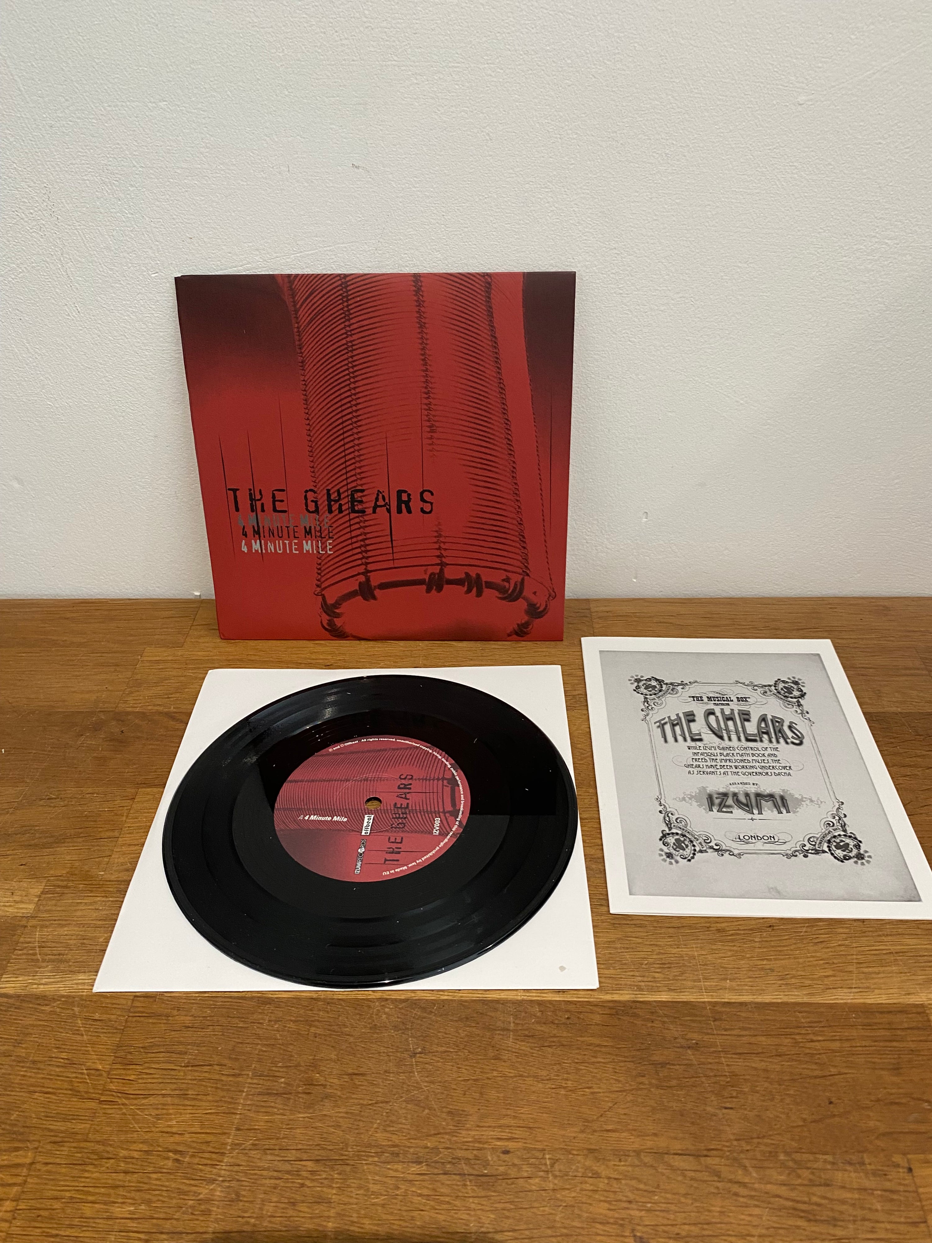 The Ghears - 4 Minute Mile , 7” single, Limited Edition 576 of 1000, with booklet.