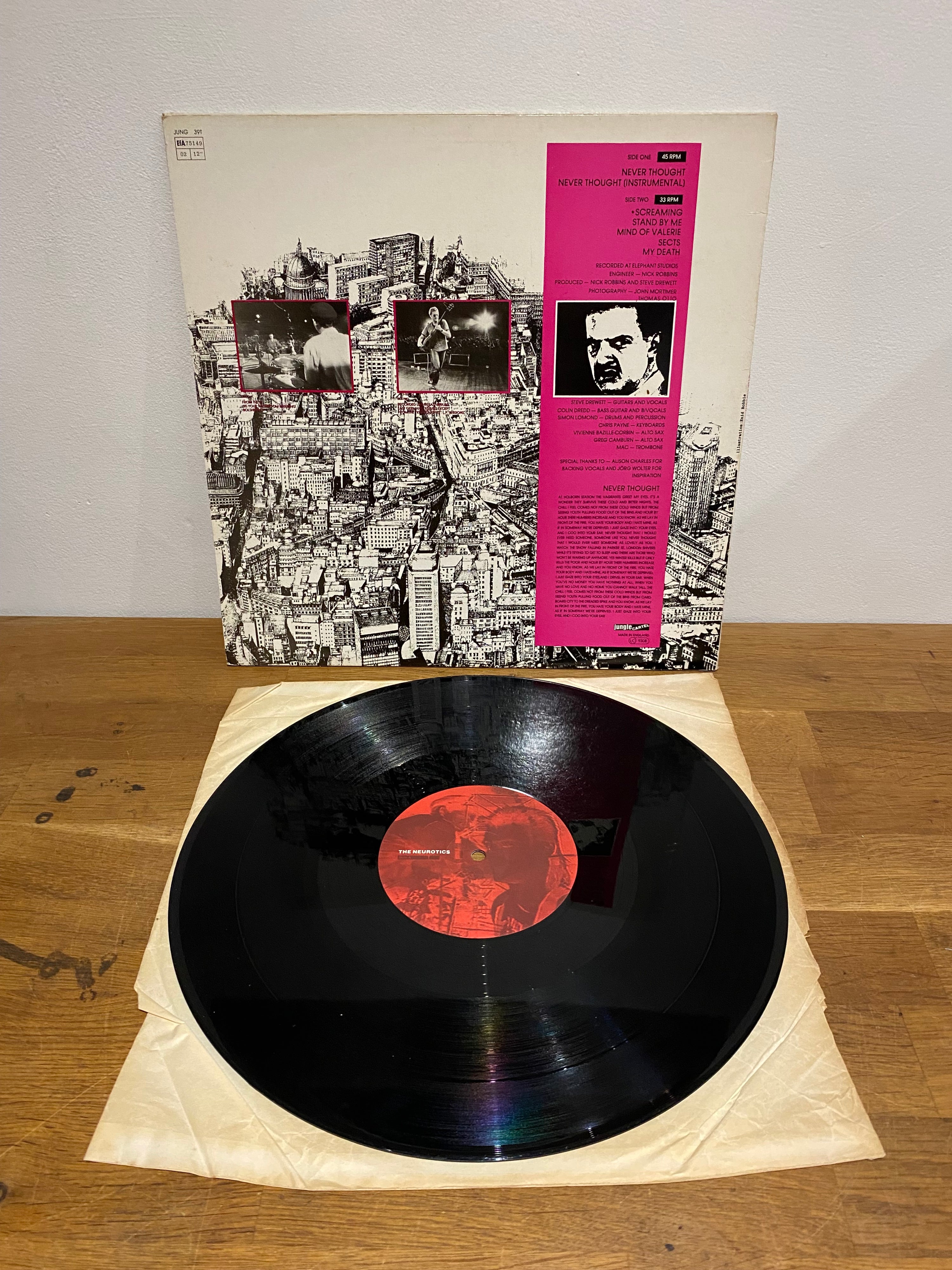 The Neurotics - Never Thought , 12” single , Jungle records , JUNG391