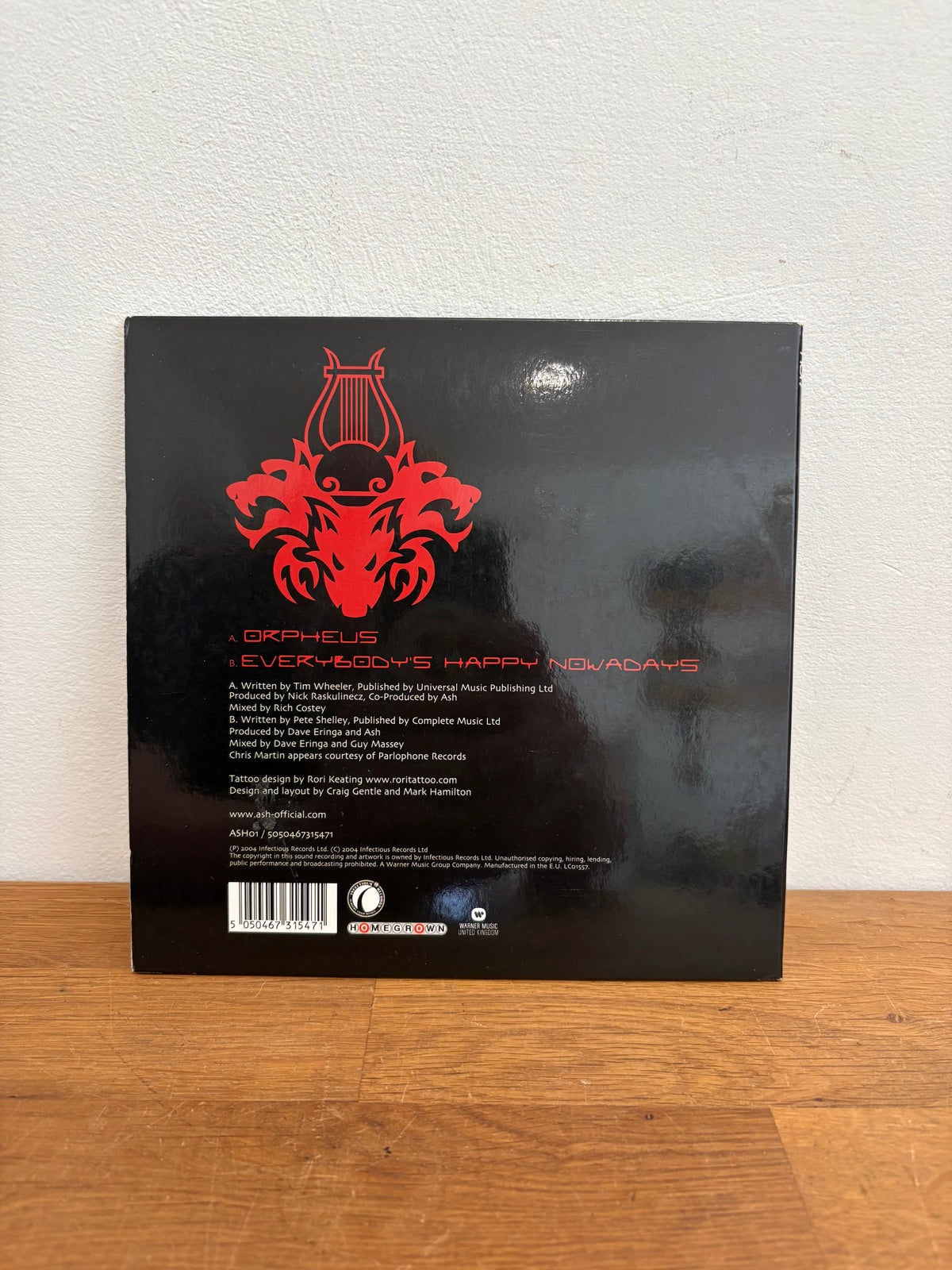 Ash - Orpheus , limited edition 7 inch single, Gatefold sleeve . 2004