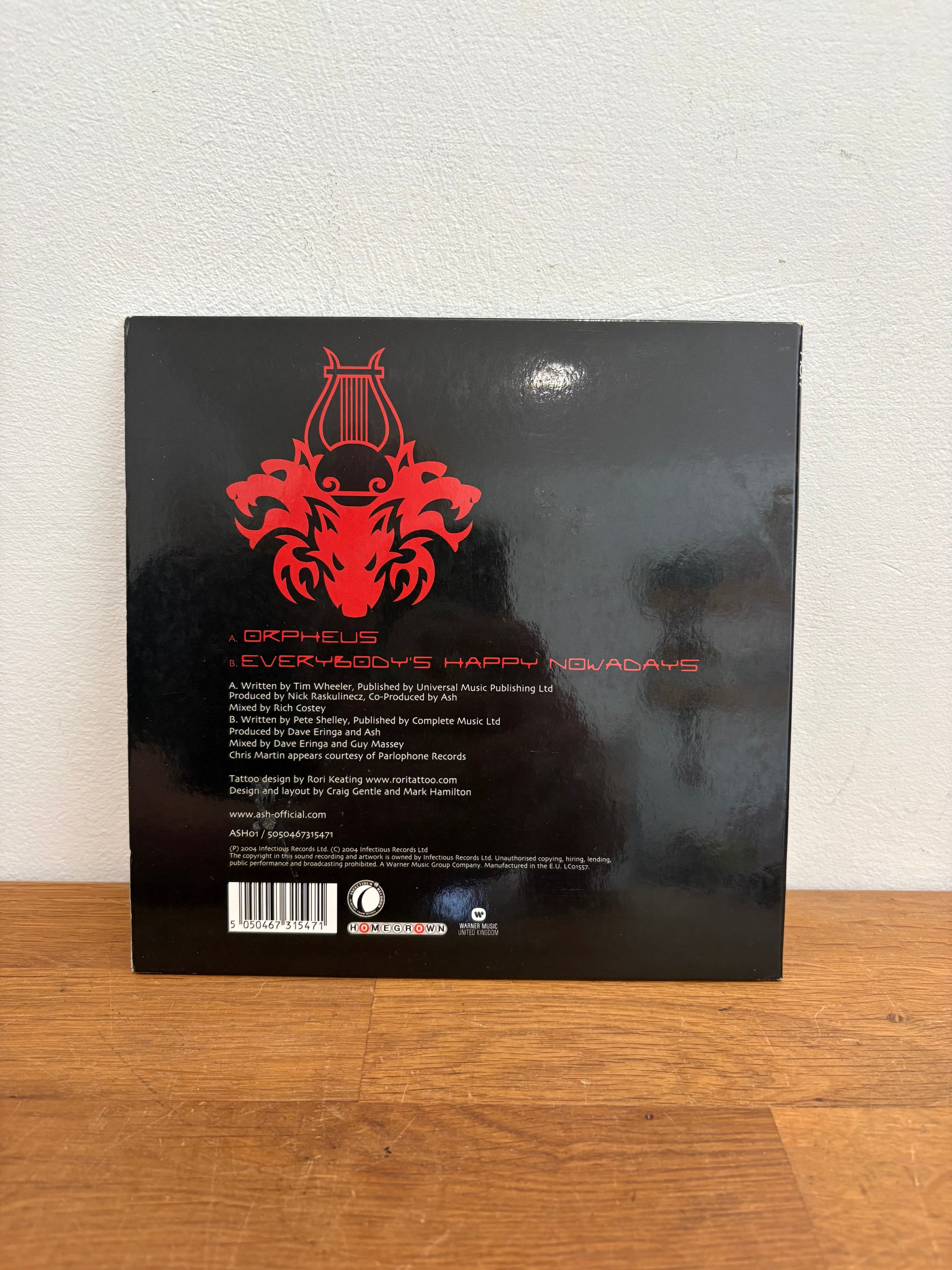 Ash - Orpheus , limited edition 7 inch single, Gatefold sleeve . 2004