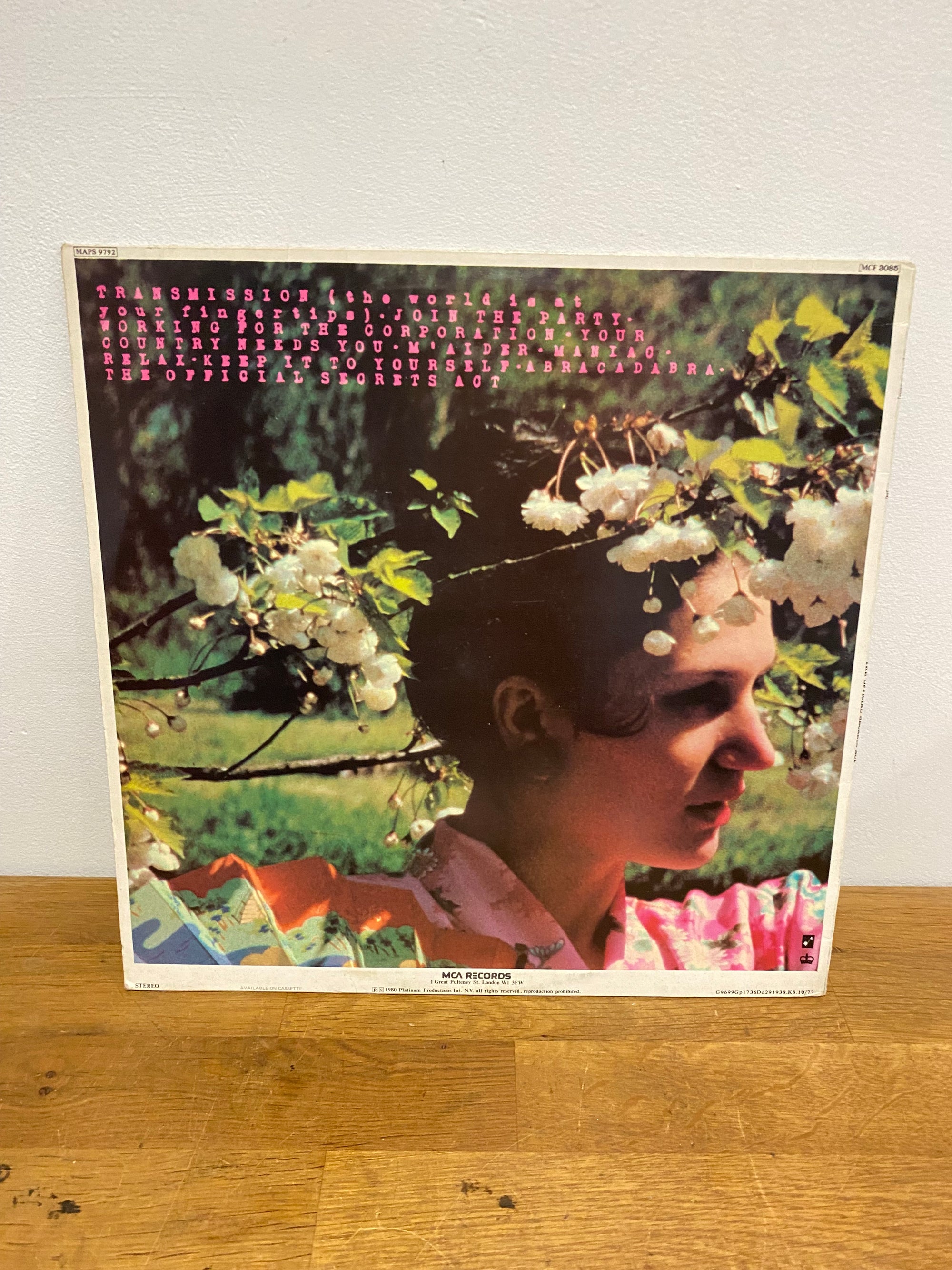 M - Official Secrets Act , 12” album, MCA records , MCF3085 , 1980