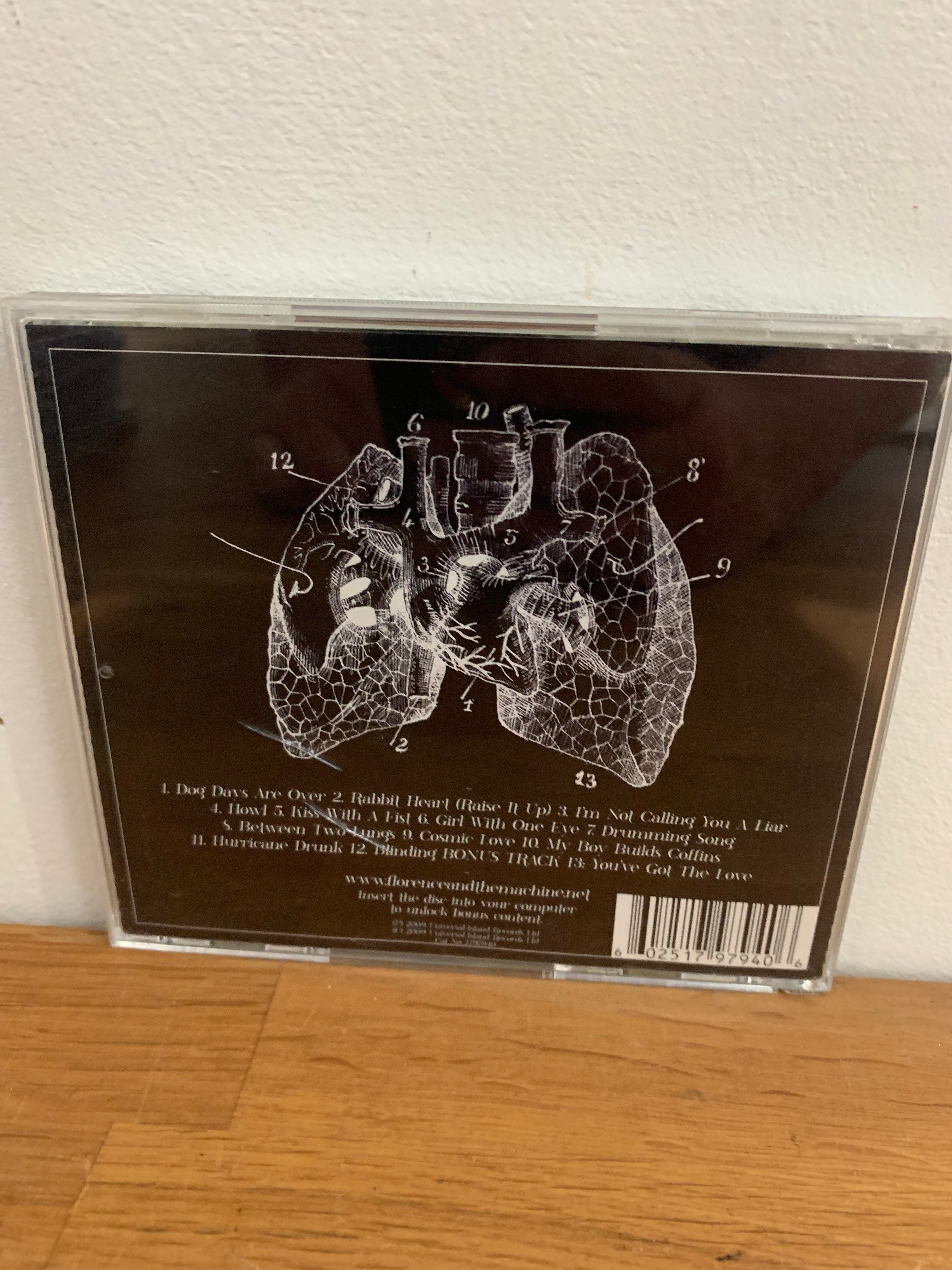 Florence and the machine - Lungs , cd album , 2009 Island records.