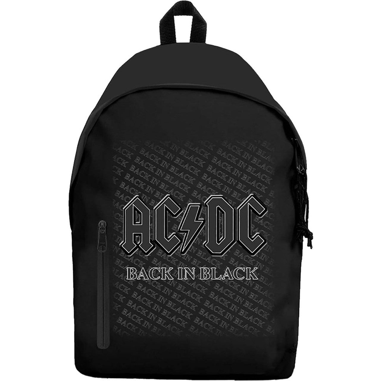 AC/DC Back In Black Graphic Daypack by Rocksax – official backpack for music fans.
