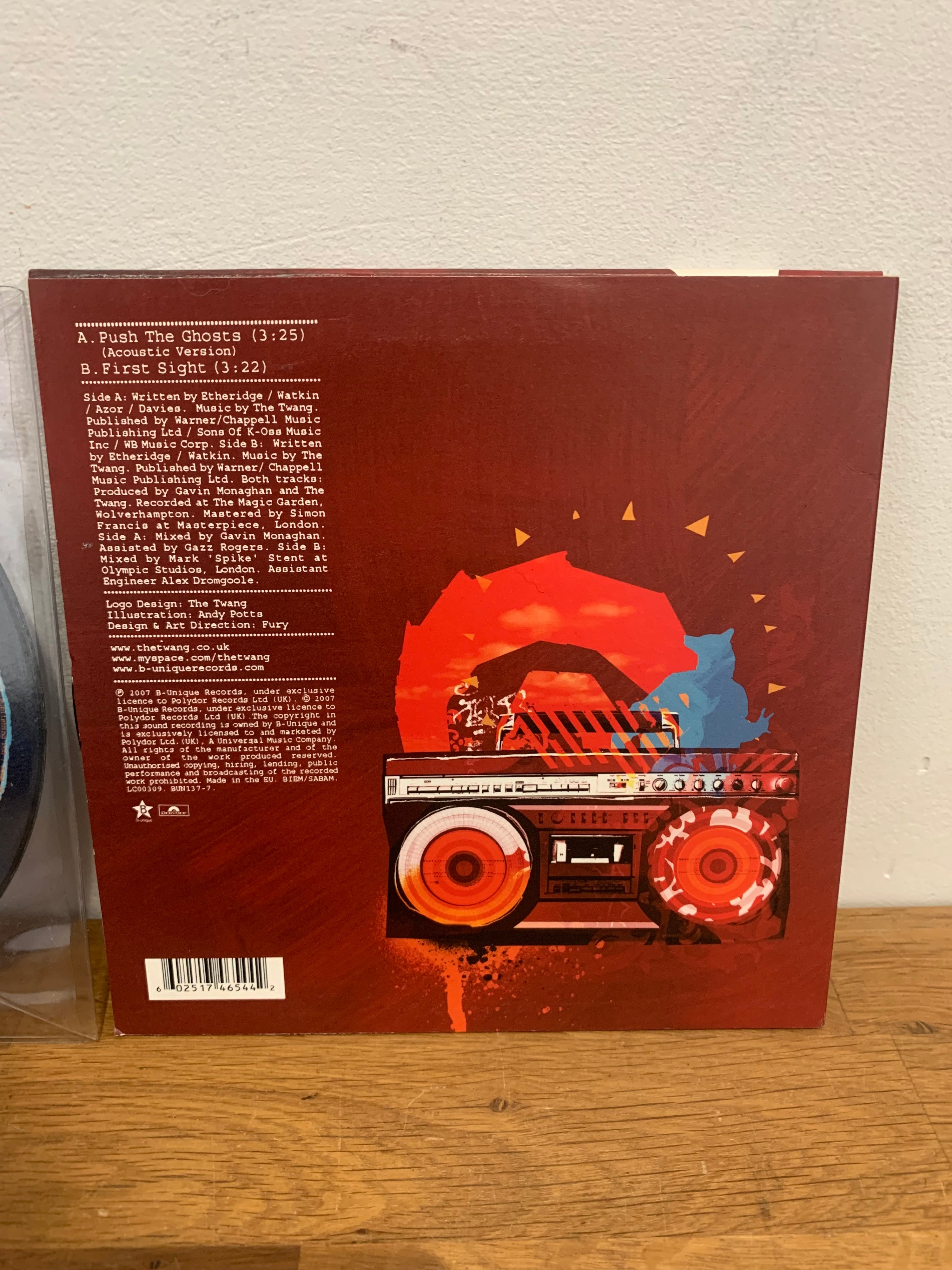 The Twang - Push the ghosts, 7” single + 7” picture disc .