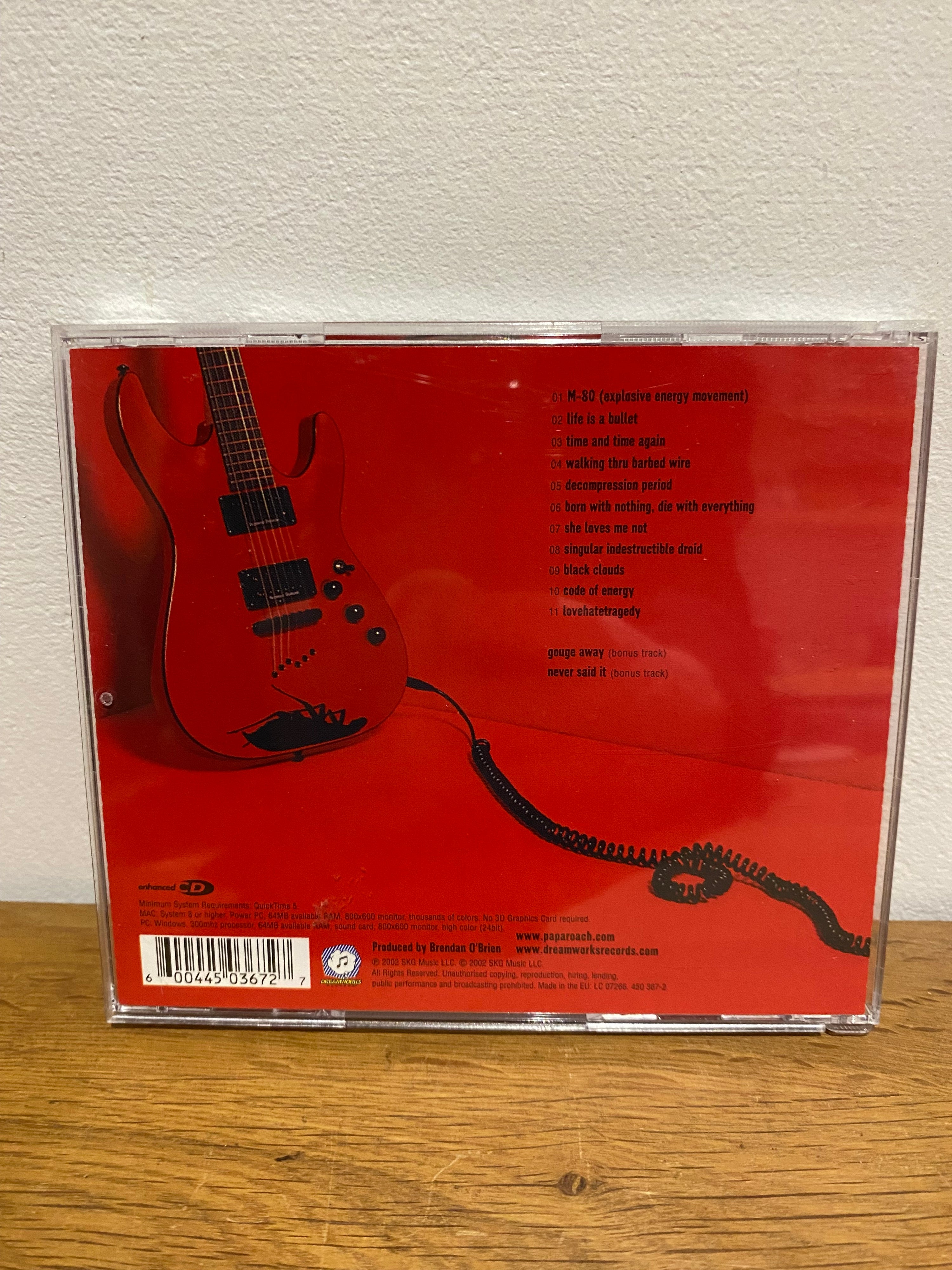 Papa Roach - Lovehatetragedy CD Album (2002)