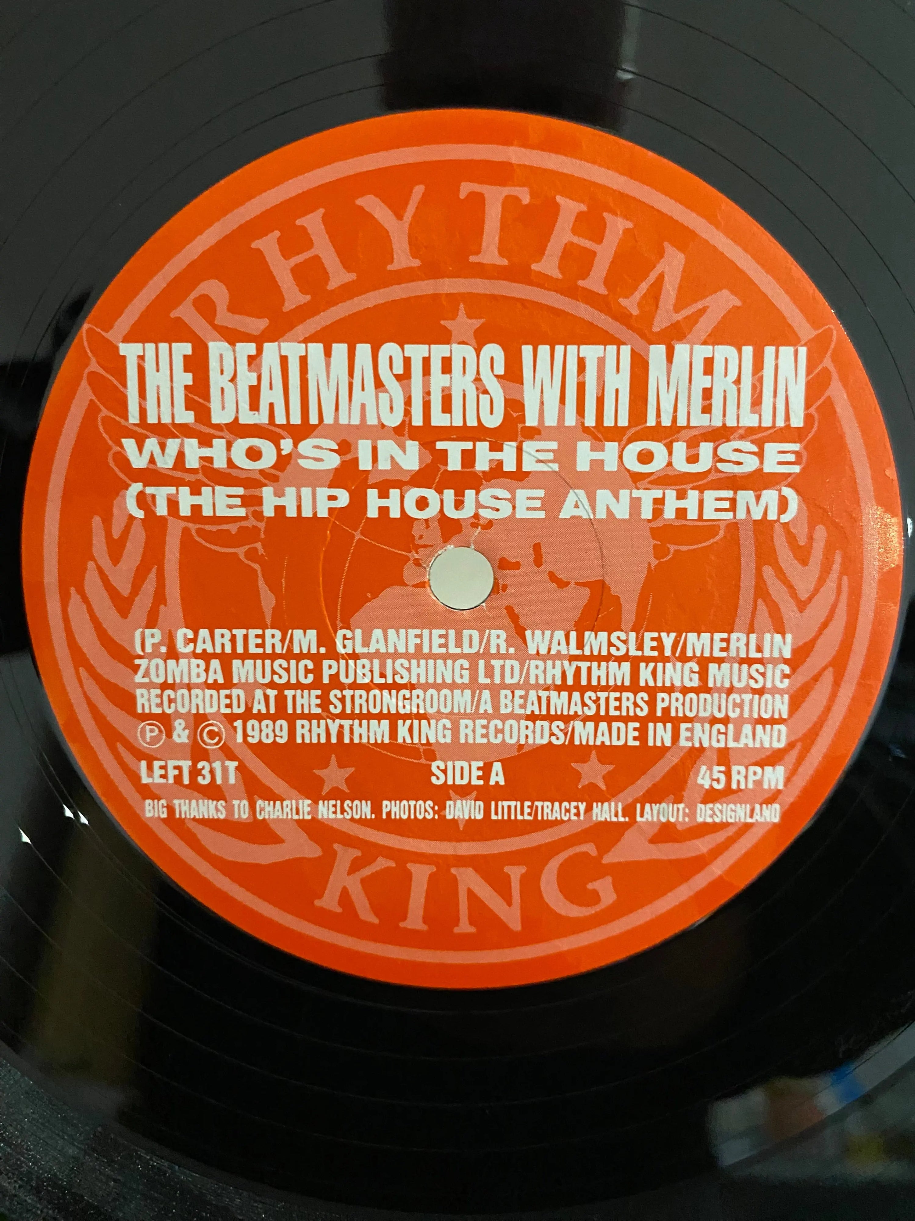 Collectable The Beatmasters with Merlin Who’s in the House 12 inch vinyl at Woody’s Record Store