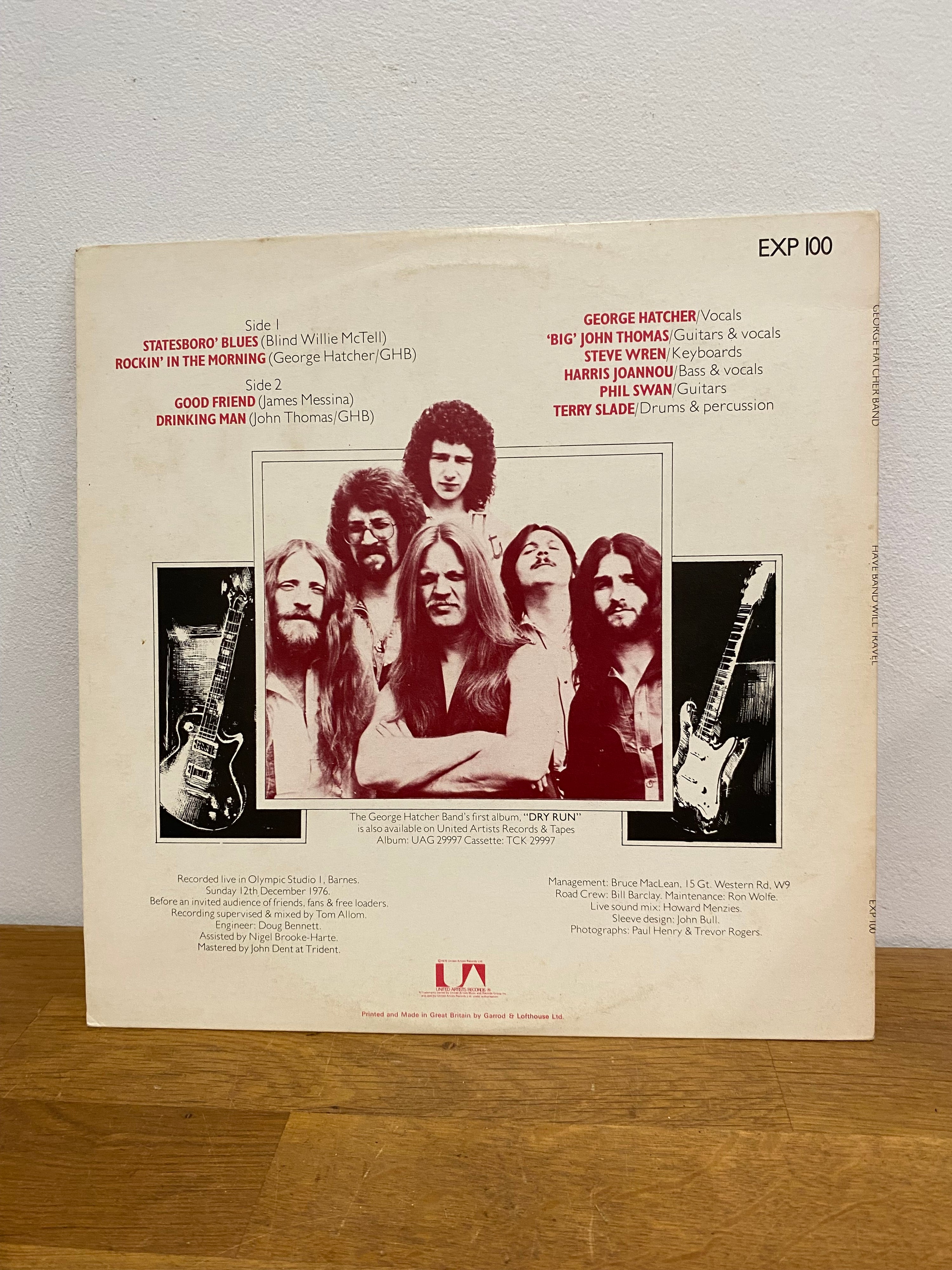 The George Hatcher Band - Have band will travel EP, 10” Single, 1977, United Artists.