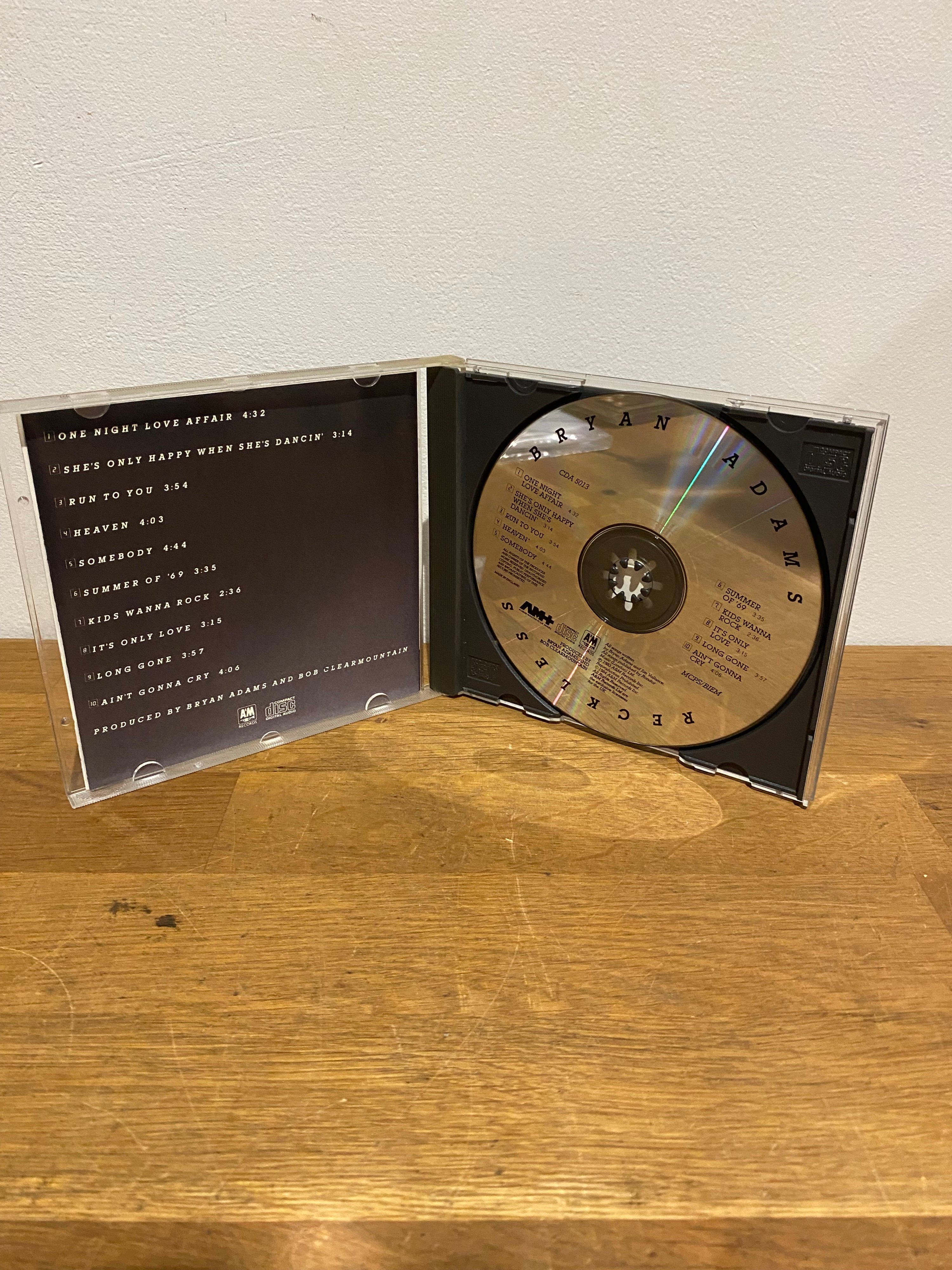 Bryan Adams - Reckless , 1984 cd album.