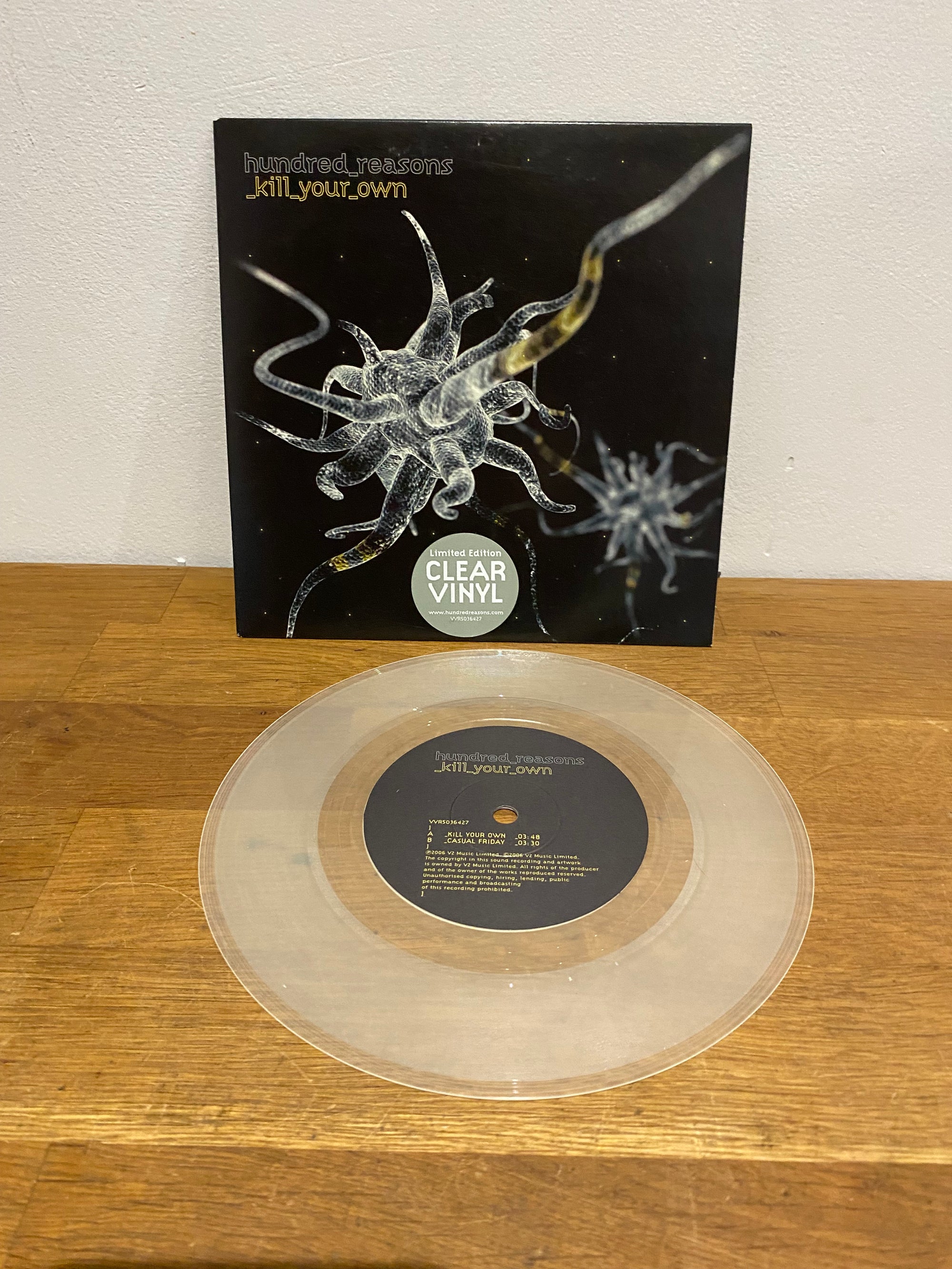 Hundred Reasons - Kill Your Own , Limited edition clear vinyl 2006