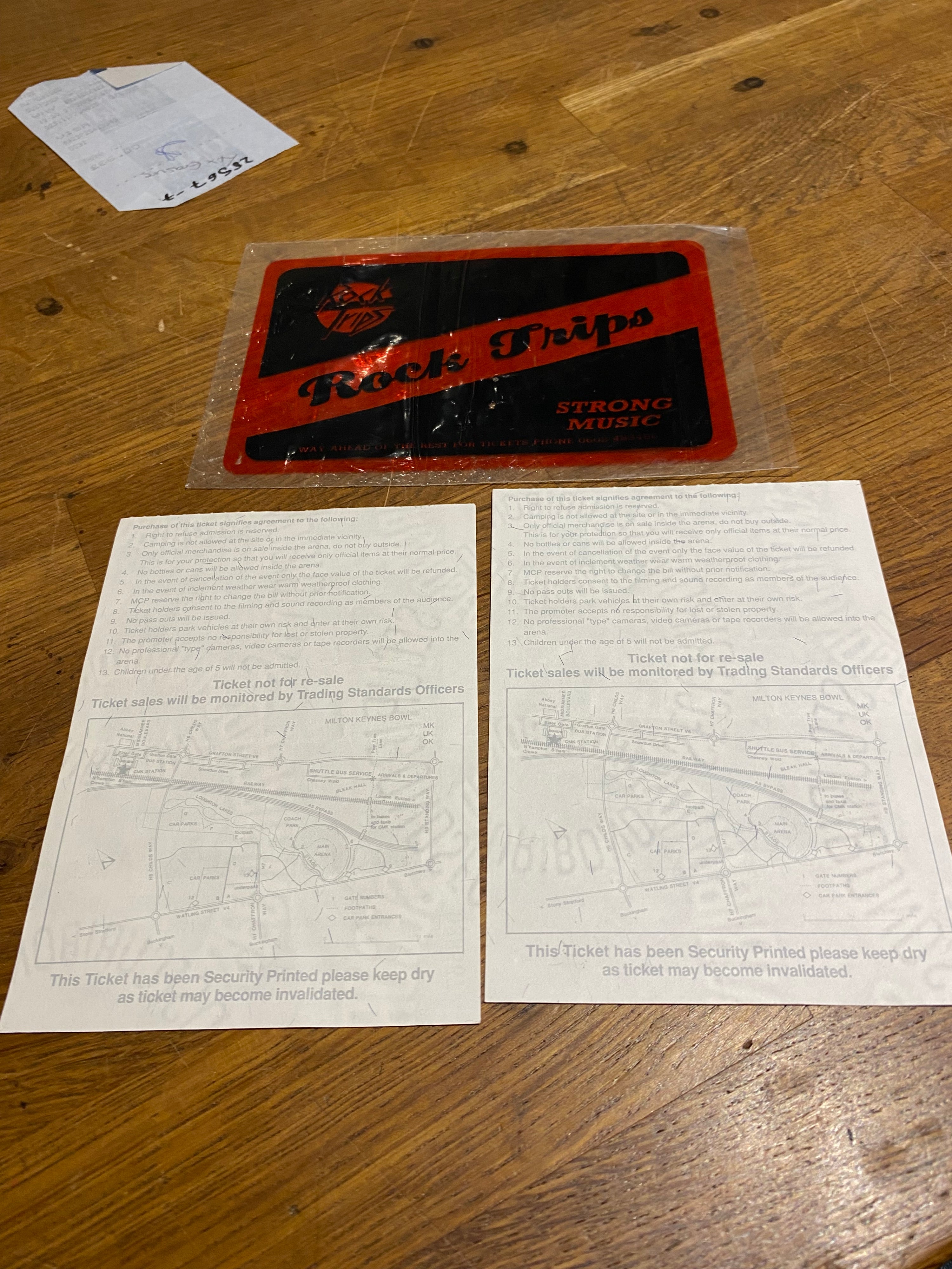Pair of Used Erasure Tickets , Wild Tour , 1990.