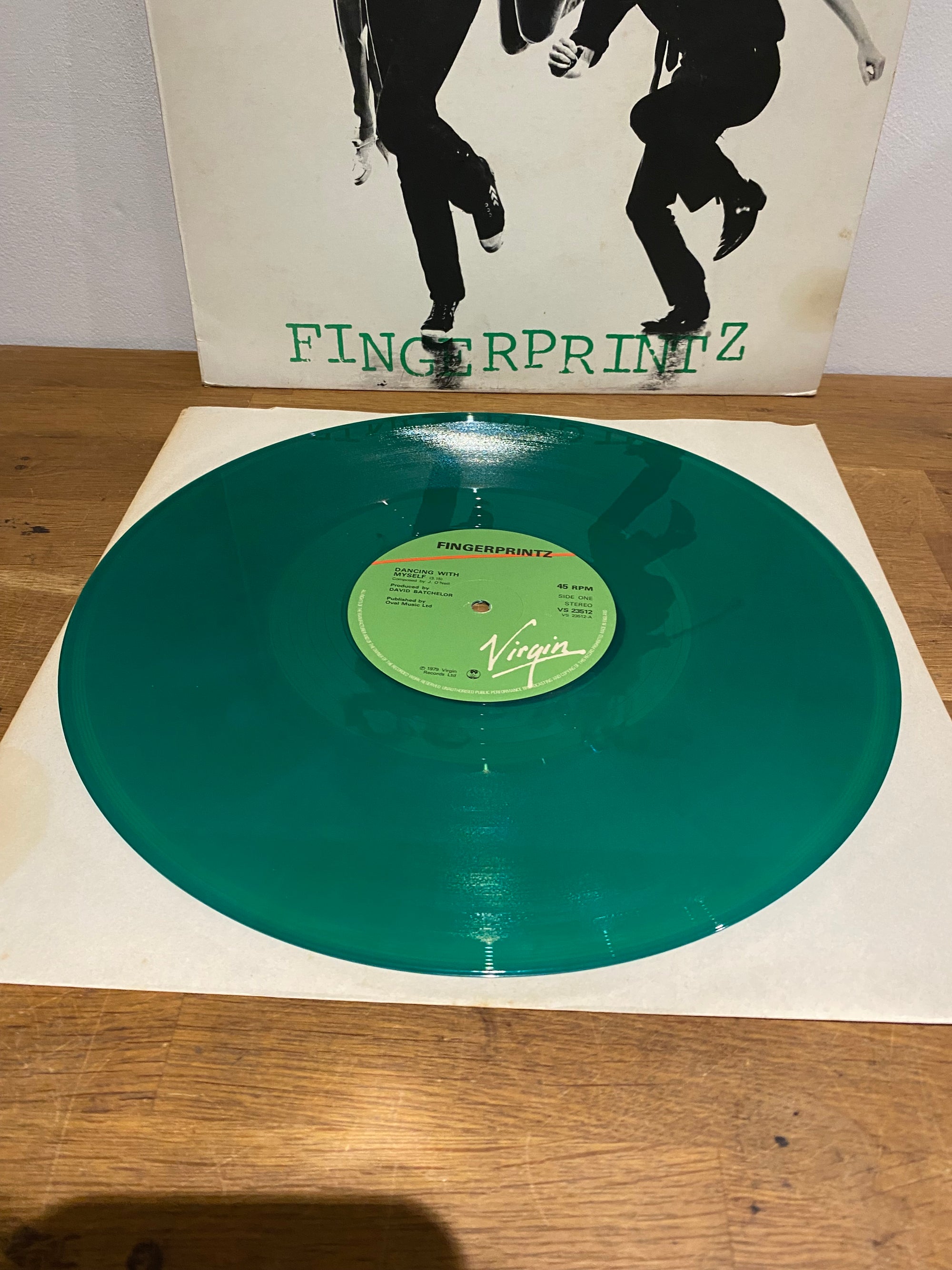 Fingerprintz - Dancing With Myself, 12” single , Green Vinyl, 1979 Virgin