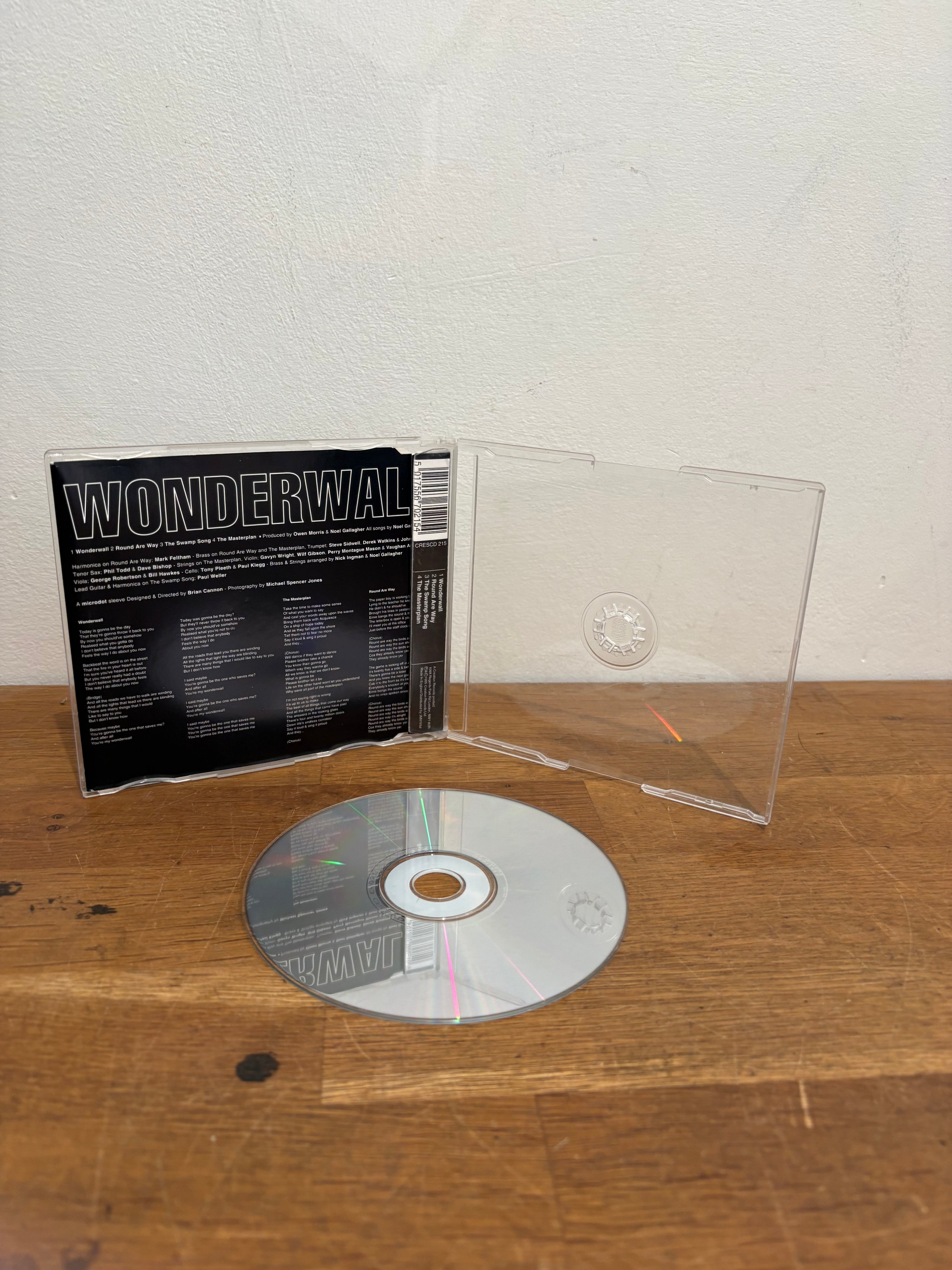 Oasis - Wonderwall , cd single , Creation records 1995.
