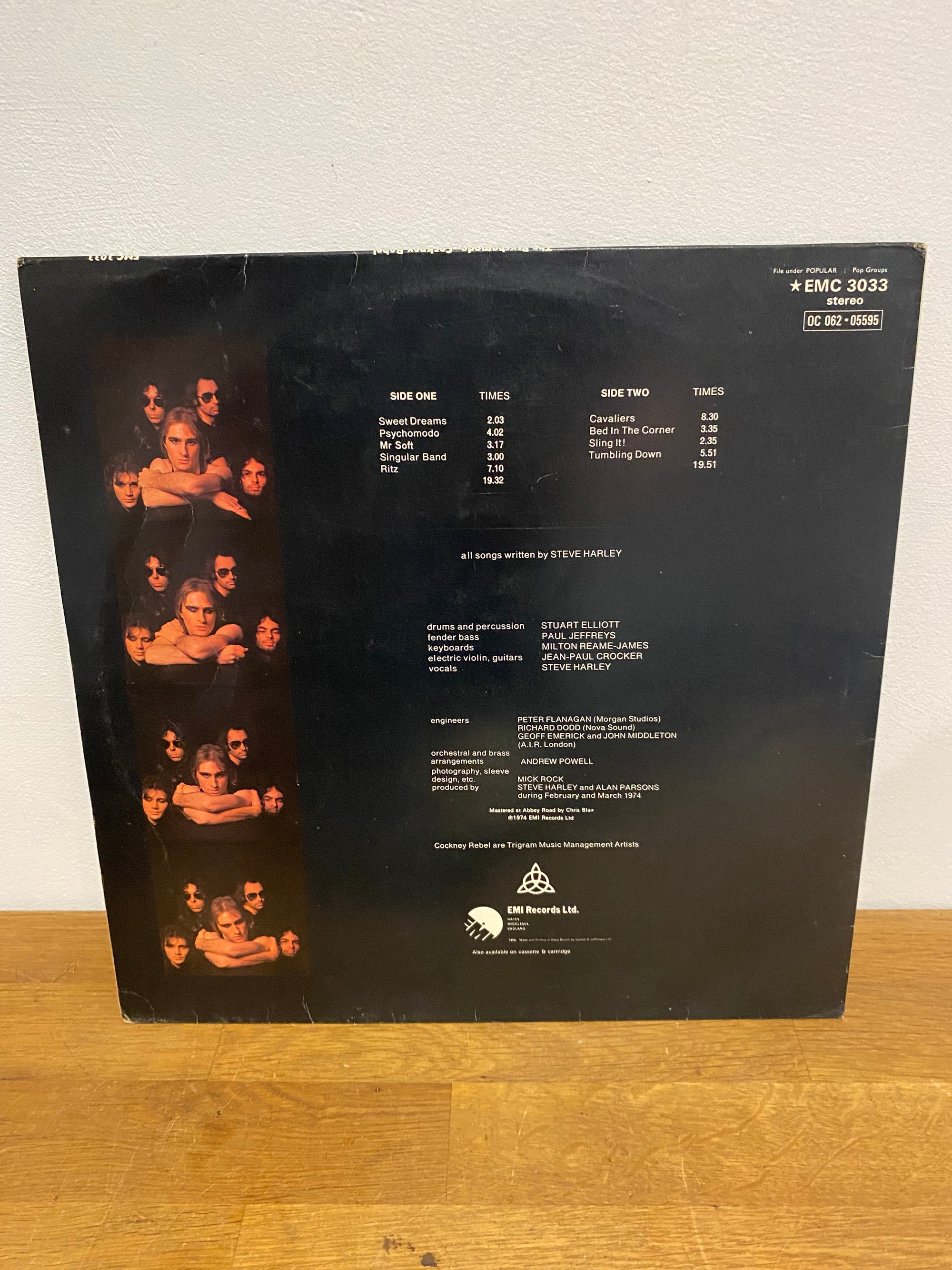 Cockney Rebel - The Psychomodo , 12” album, 1974 , EMI Records, EMC3033